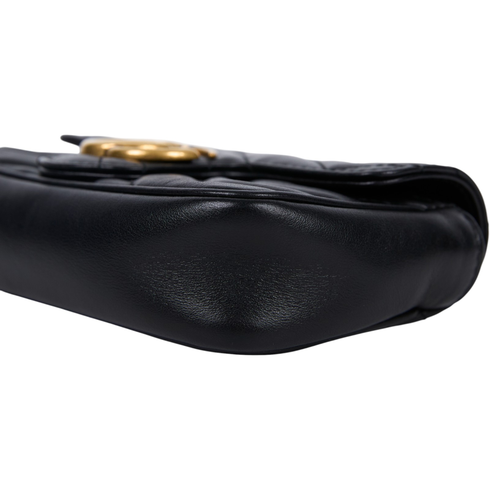 古馳 GUCCI GG Mormont 絎縫 超迷你袋 476433 DTDCT 黑MARMONT MINI 防塵袋