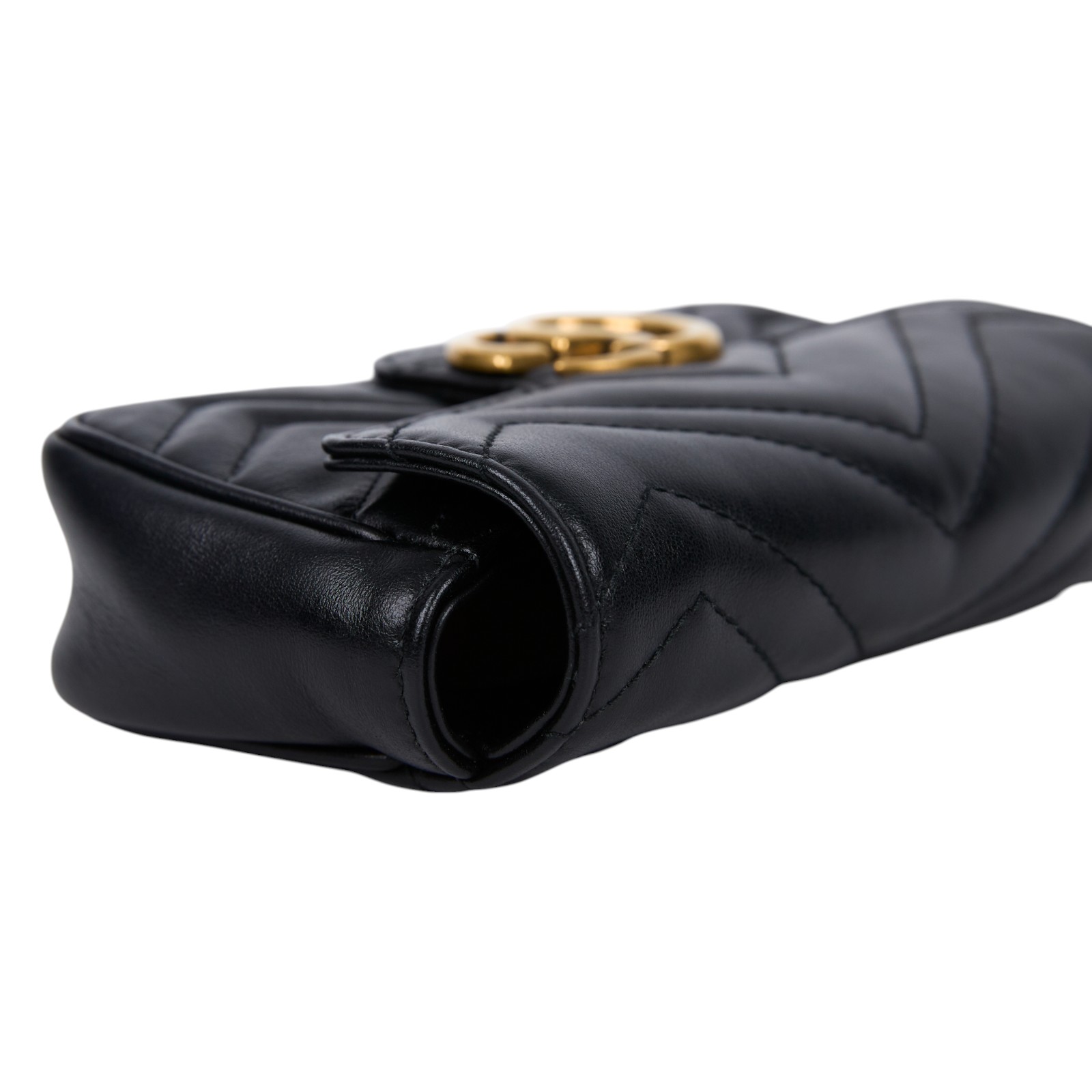 古馳 GUCCI GG Mormont 絎縫 超迷你袋 476433 DTDCT 黑MARMONT MINI 防塵袋