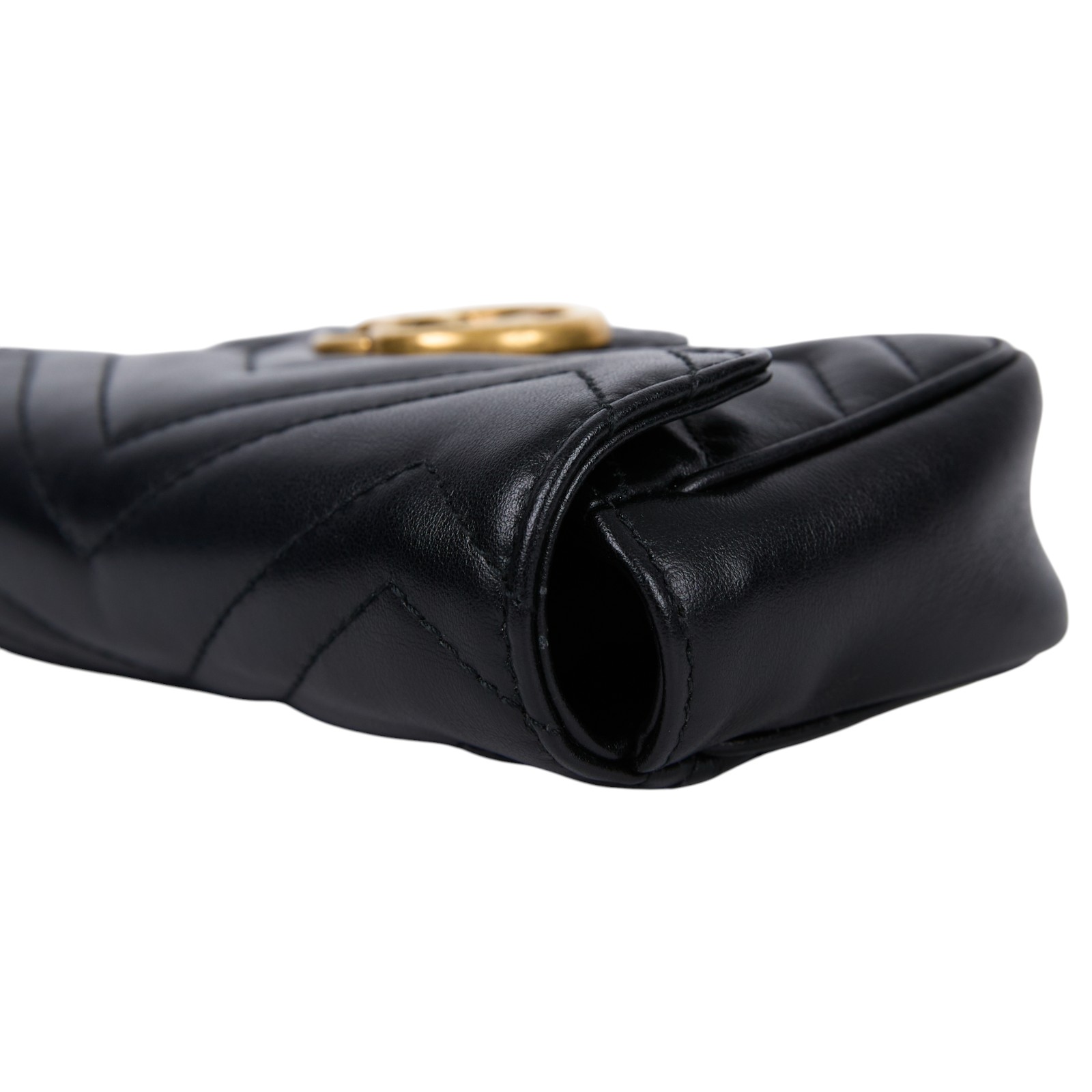 古馳 GUCCI GG Mormont 絎縫 超迷你袋 476433 DTDCT 黑MARMONT MINI 防塵袋