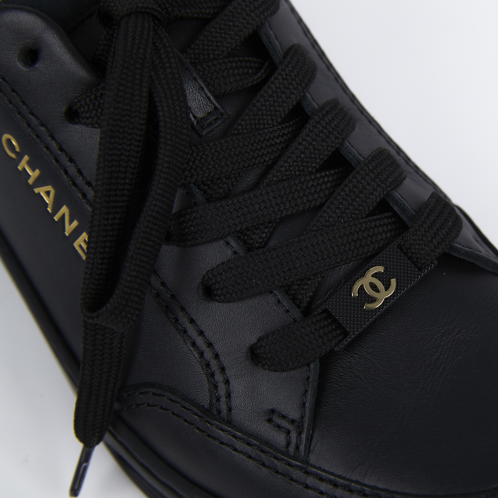 香奈兒 CHANEL CC LOGO 球鞋 運動鞋 G45085_38 黑球鞋#38 原廠盒子/防塵袋