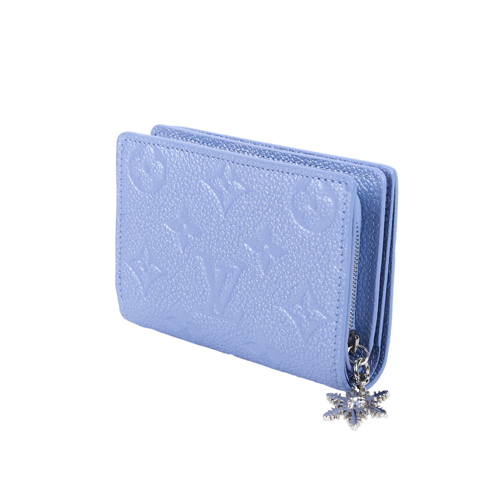 路易威登 LOUIS VUITTON Cléa 皮夾 日本限定色 M26515 晶片款 冰霜藍壓紋Clea短夾 原廠盒子/防塵袋/國外購買證明