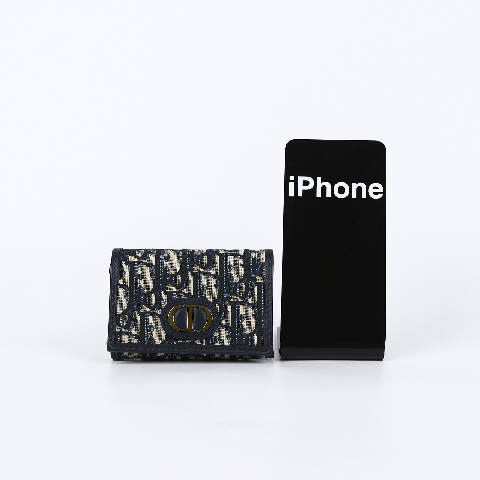 迪奧 CHRISTIAN DIOR 30 Montaigne 錢包 卡片夾 S2300UTZQ 藍緹花MONTAIGNE 30 GLYCINE零錢包 防塵袋