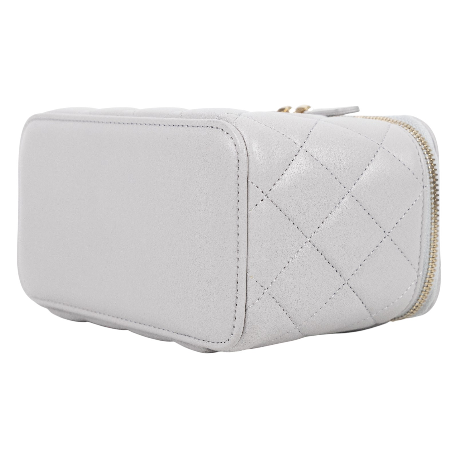 香奈兒 CHANEL Vanity Case 化妝箱 AP2199 31開淺灰羊VANITY CASE化妝包 防塵袋/保證卡