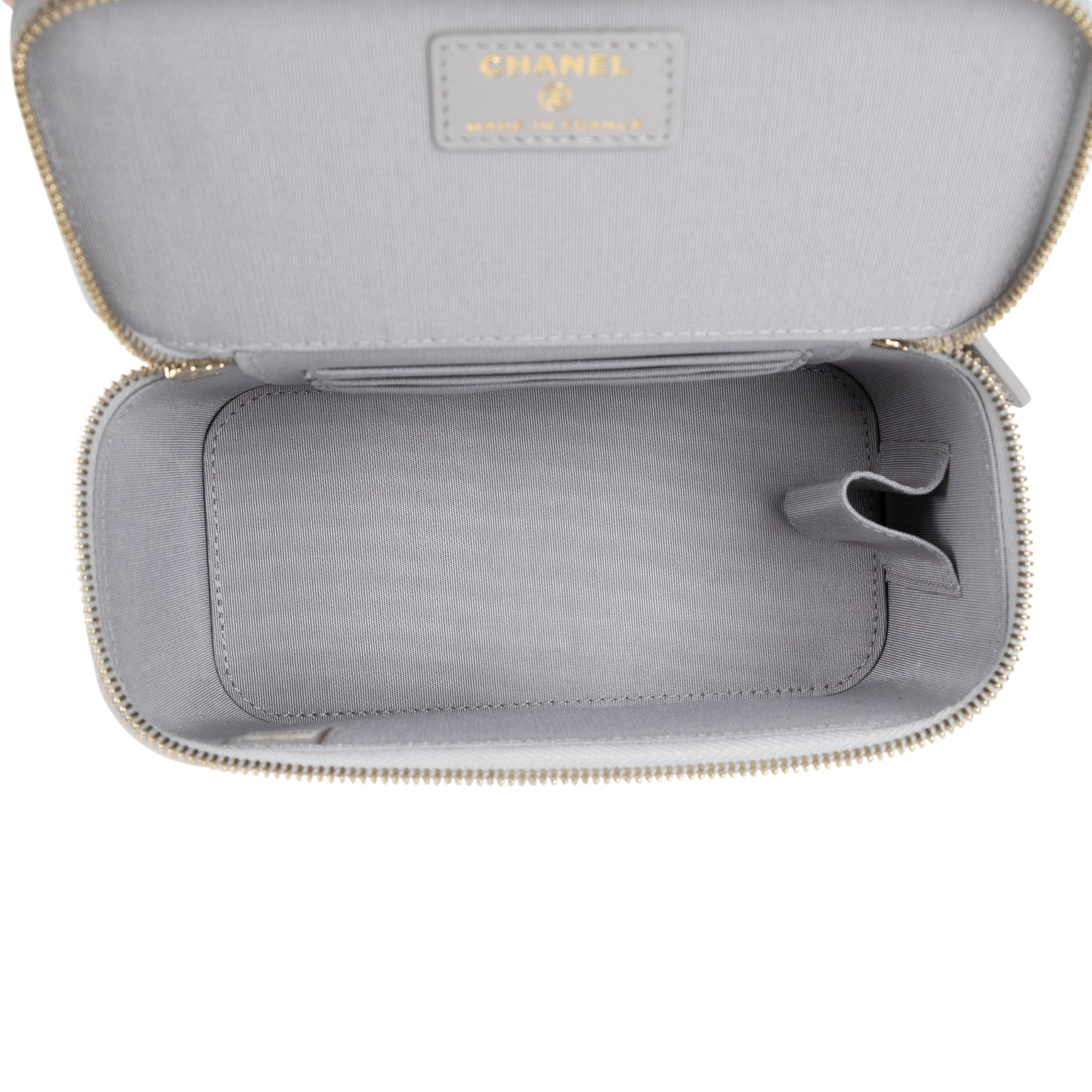 香奈兒 CHANEL Vanity Case 化妝箱 AP2199 31開淺灰羊VANITY CASE化妝包 防塵袋/保證卡