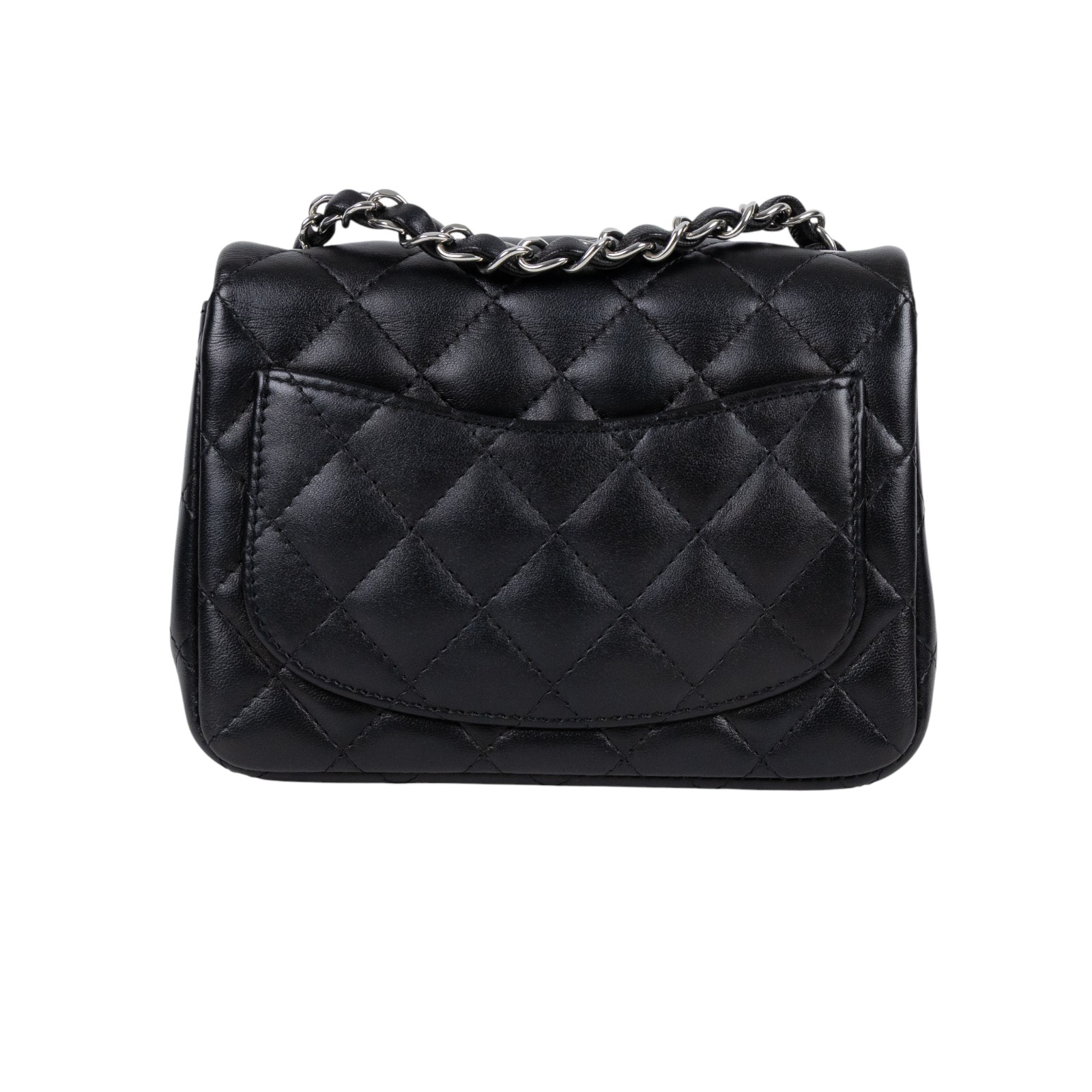 香奈兒 CHANEL CF 方形 迷你 口蓋包 A35200 Y01480 晶片款 黑銀羊COCO17方胖 原廠盒子/防塵袋/購買證明