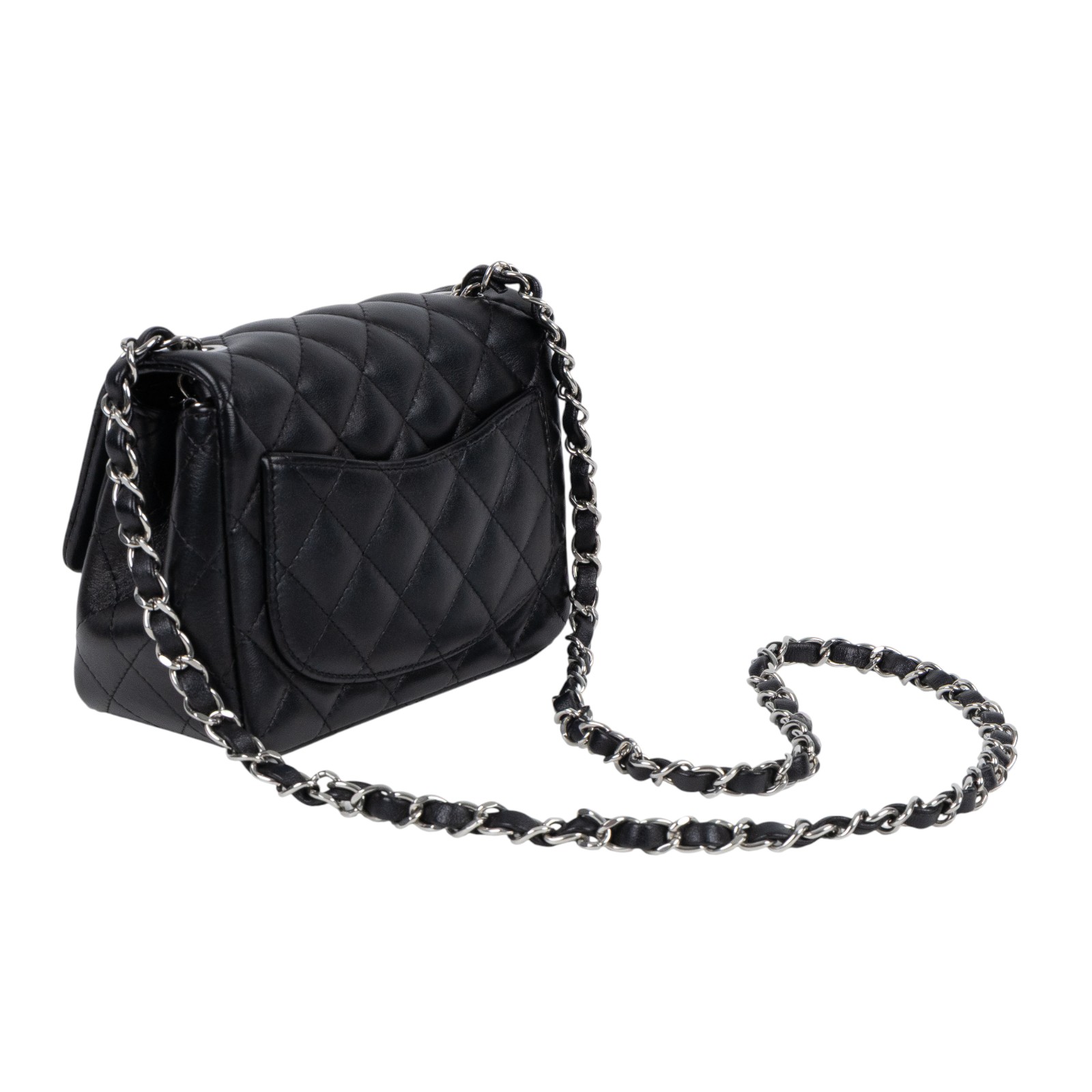 香奈兒 CHANEL CF 方形 迷你 口蓋包 A35200 Y01480 晶片款 黑銀羊COCO17方胖 原廠盒子/防塵袋/購買證明