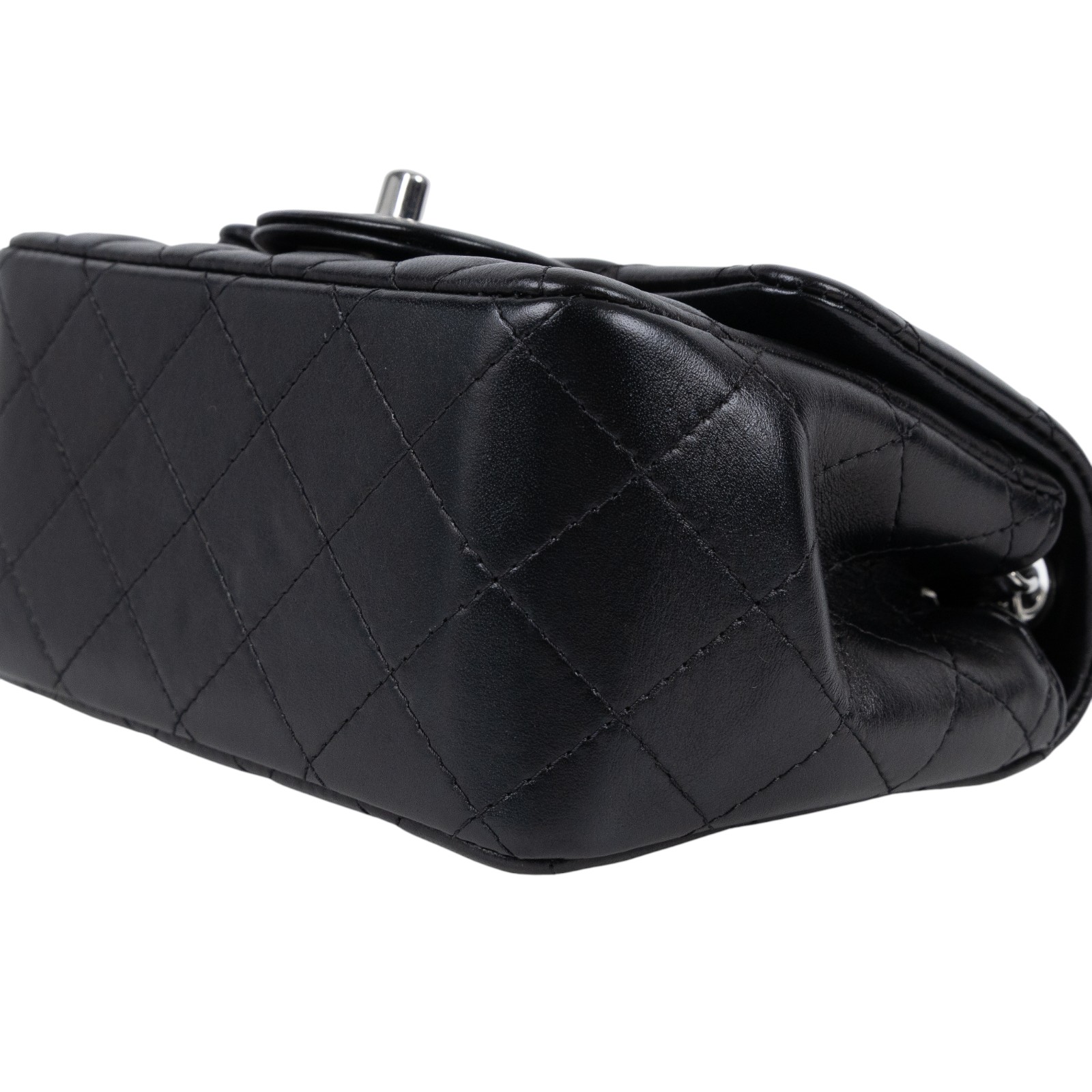 香奈兒 CHANEL CF 方形 迷你 口蓋包 A35200 Y01480 晶片款 黑銀羊COCO17方胖 原廠盒子/防塵袋/購買證明