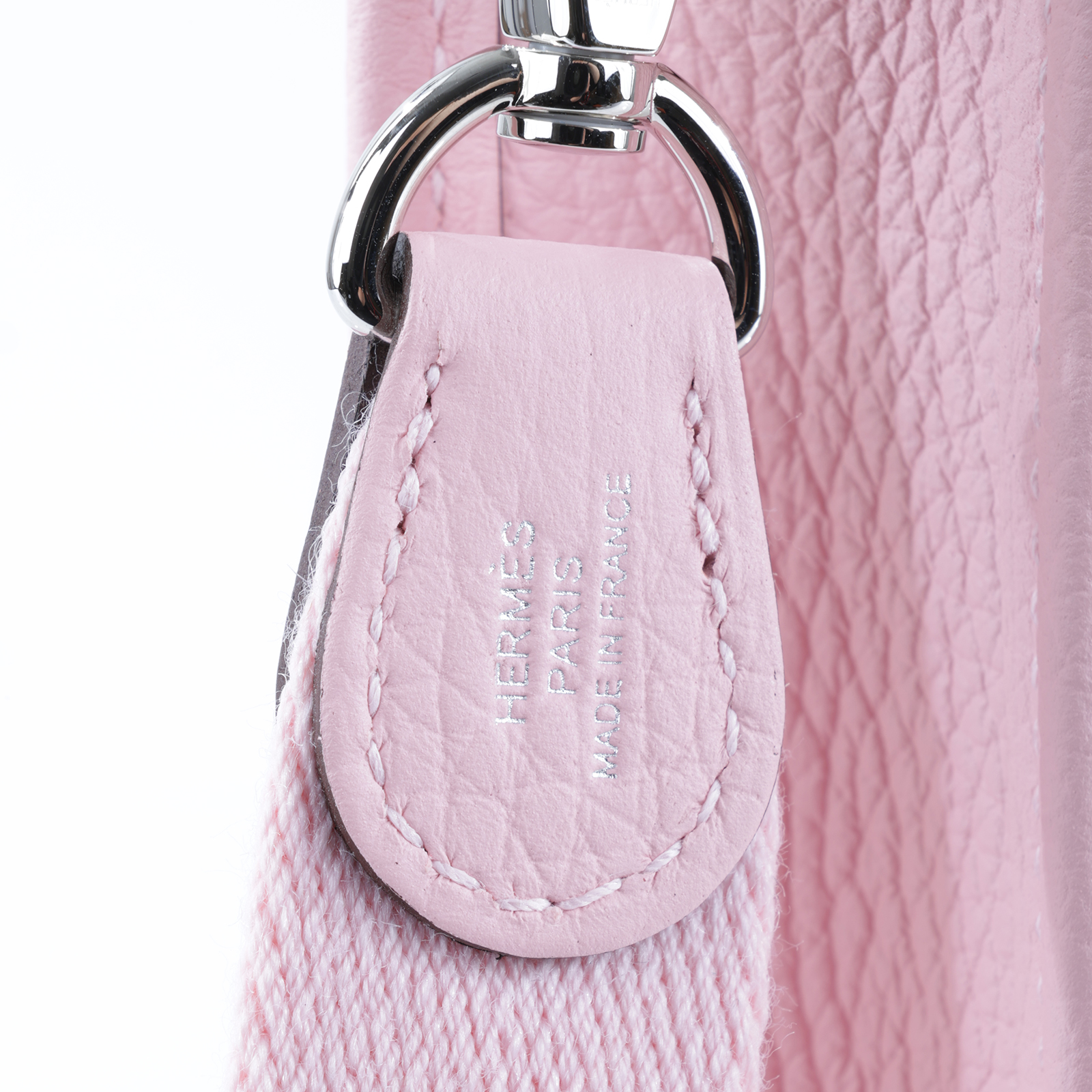 愛馬仕 Hermes Evelyne Bag Mini 伊芙琳包 Evelyne 16 櫻花粉色 銀色五金 H085945CK3Q /KMN006KD  原廠盒子/防塵袋