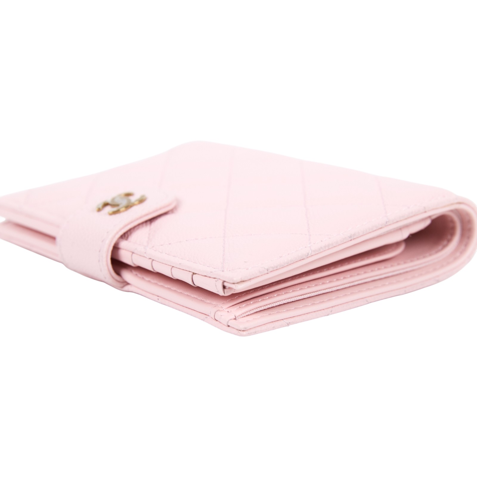 香奈兒 CHANEL 護照夾 中型 錢包 AP3791 晶片款 粉荔枝護照夾皮夾 原廠盒子/防塵袋