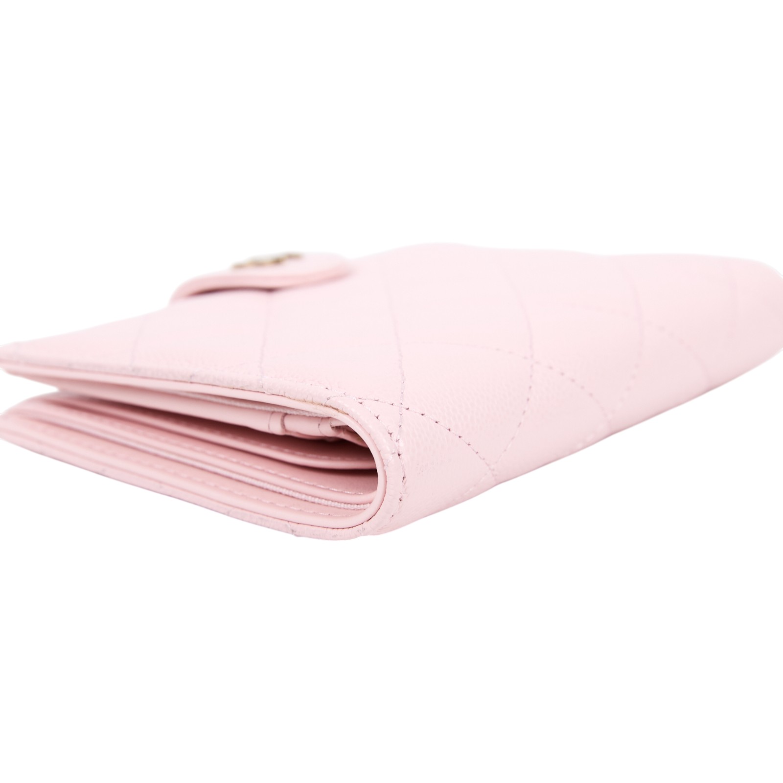 香奈兒 CHANEL 護照夾 中型 錢包 AP3791 晶片款 粉荔枝護照夾皮夾 原廠盒子/防塵袋