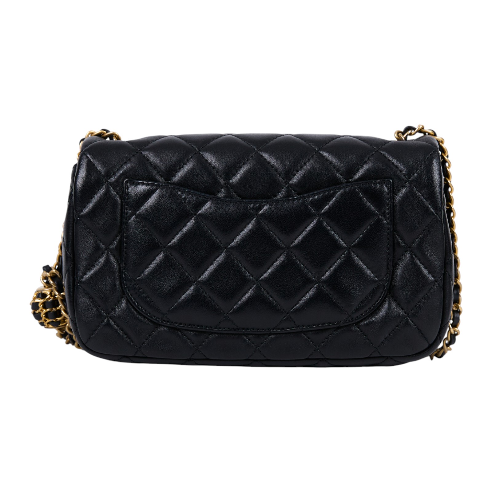 香奈兒 CHANEL 金球款 經典迷你口蓋包 AS1787 B08034 晶片款 黑核桃金球COCO20 原廠盒子/防塵袋/購買證明