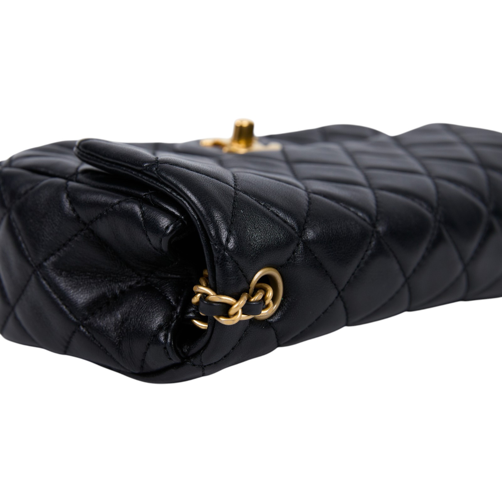 香奈兒 CHANEL 金球款 經典迷你口蓋包 AS1787 B08034 晶片款 黑核桃金球COCO20 原廠盒子/防塵袋/購買證明