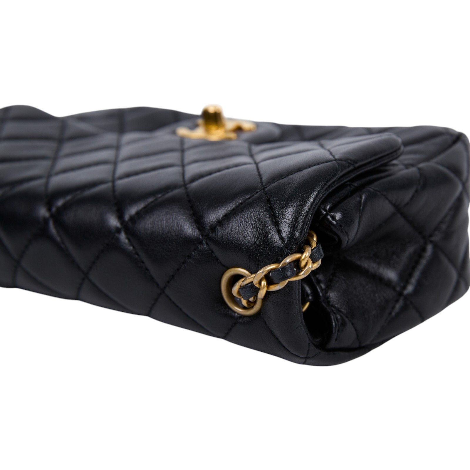 香奈兒 CHANEL 金球款 經典迷你口蓋包 AS1787 B08034 晶片款 黑核桃金球COCO20 原廠盒子/防塵袋/購買證明