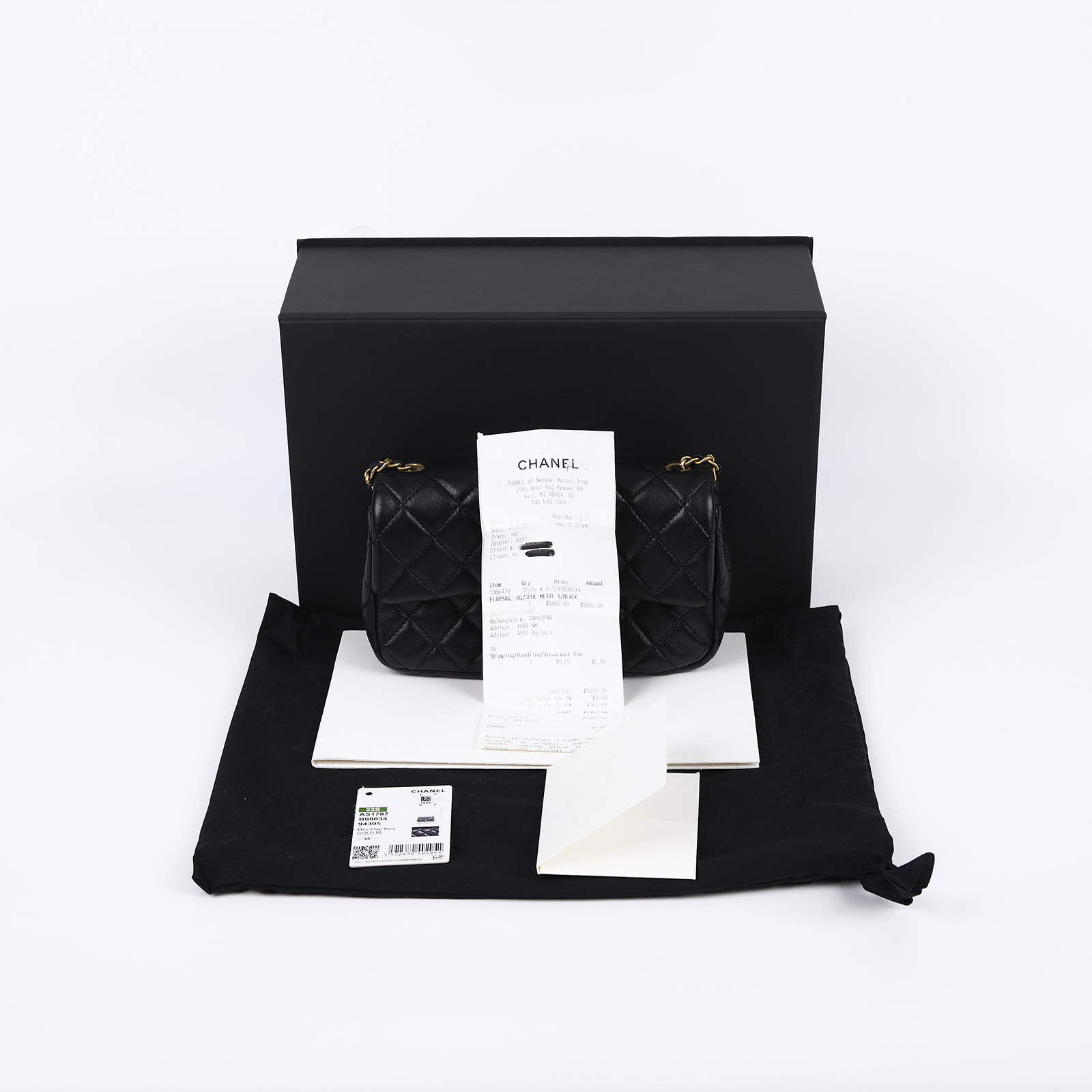 香奈兒 CHANEL 金球款 經典迷你口蓋包 AS1787 B08034 晶片款 黑核桃金球COCO20 原廠盒子/防塵袋/購買證明