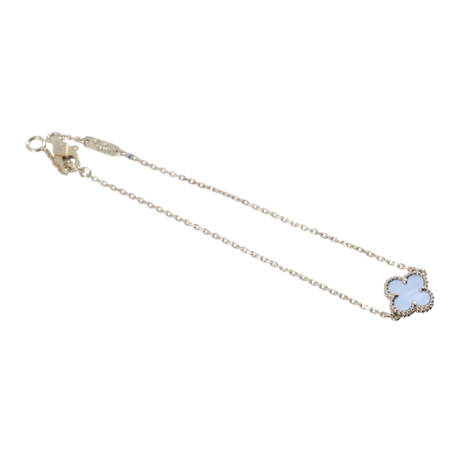 梵克雅寶 Van Cleef & Arpels Sweet Alhambra 吊墜 VCARF68800 白母貝SWEET手鍊 原廠盒子