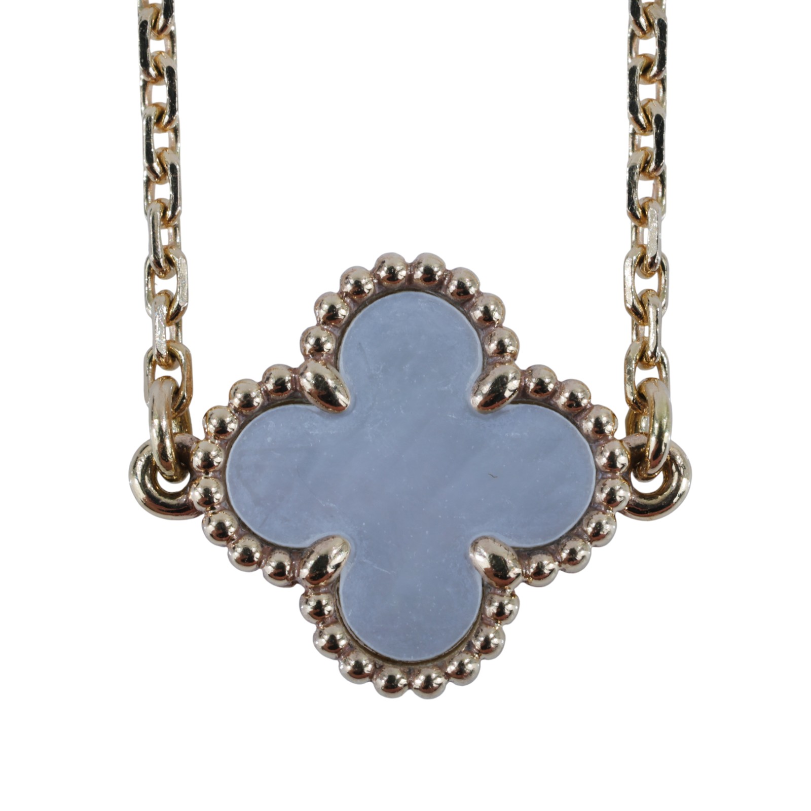 梵克雅寶 Van Cleef & Arpels Sweet Alhambra 吊墜 VCARF68800 白母貝SWEET手鍊 原廠盒子