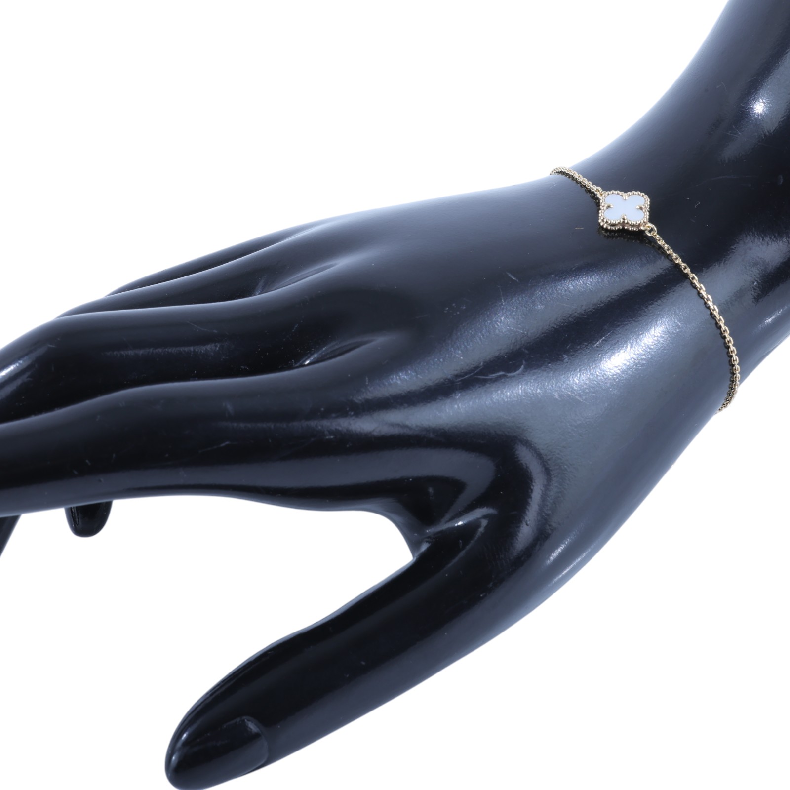 梵克雅寶 Van Cleef & Arpels Sweet Alhambra 吊墜 VCARF68800 白母貝SWEET手鍊 原廠盒子