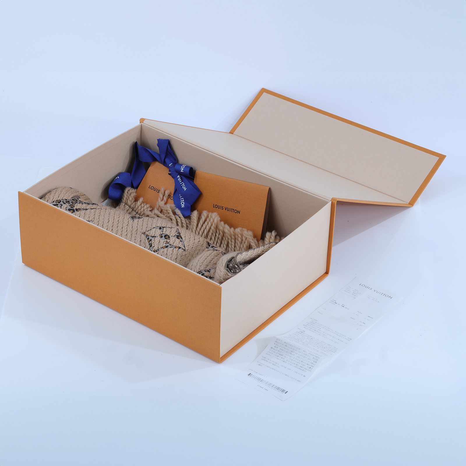 路易威登 LOUIS VUITTON Giant Monogram Jungle 圍巾 M75884 淺棕雙面豹紋圍巾 原廠盒子/購買證明