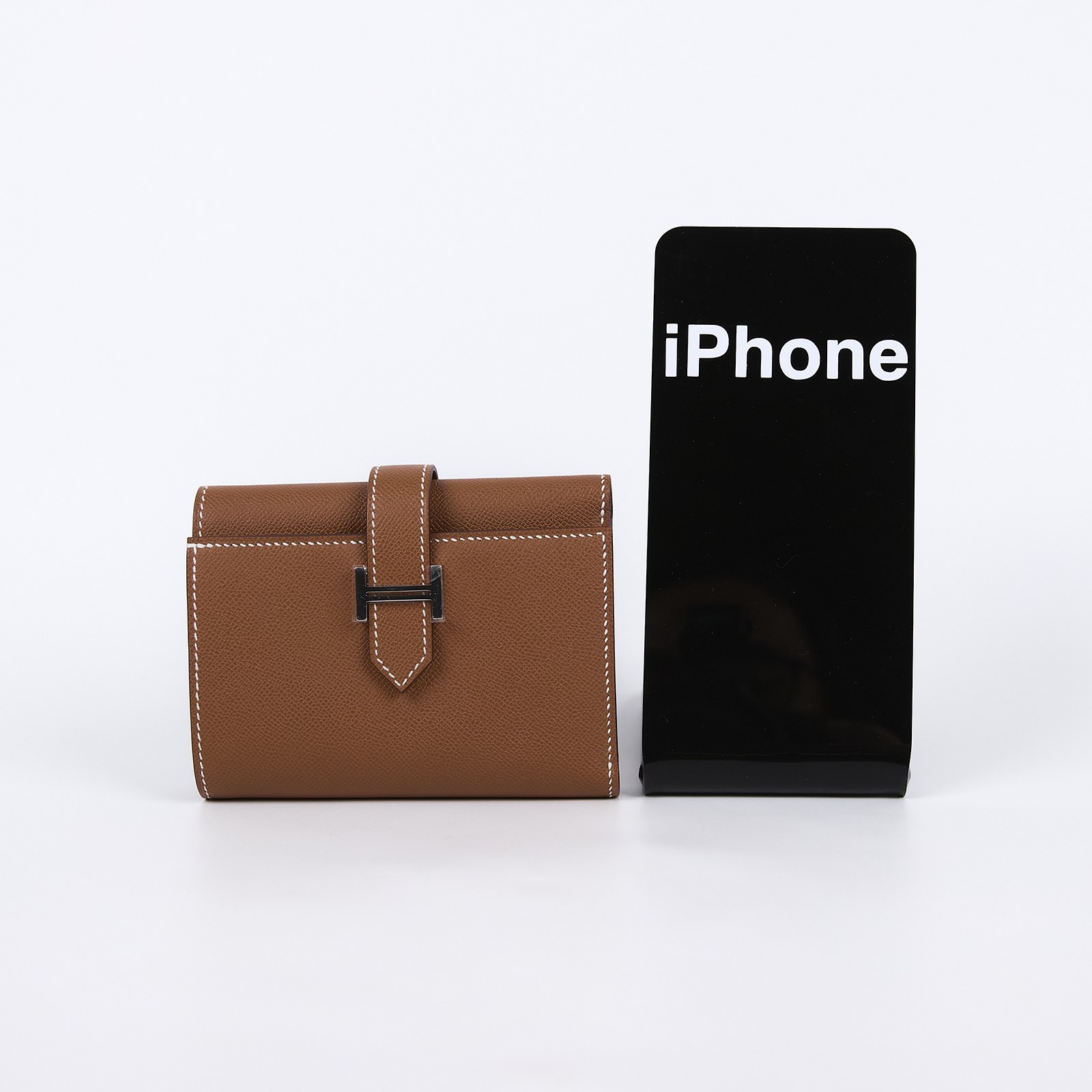 愛馬仕 Hermes Portefeuille Bearn Combine 三折短夾 銀色五金 金棕色 H084830CK37 /W AI 011 DW  原廠盒子