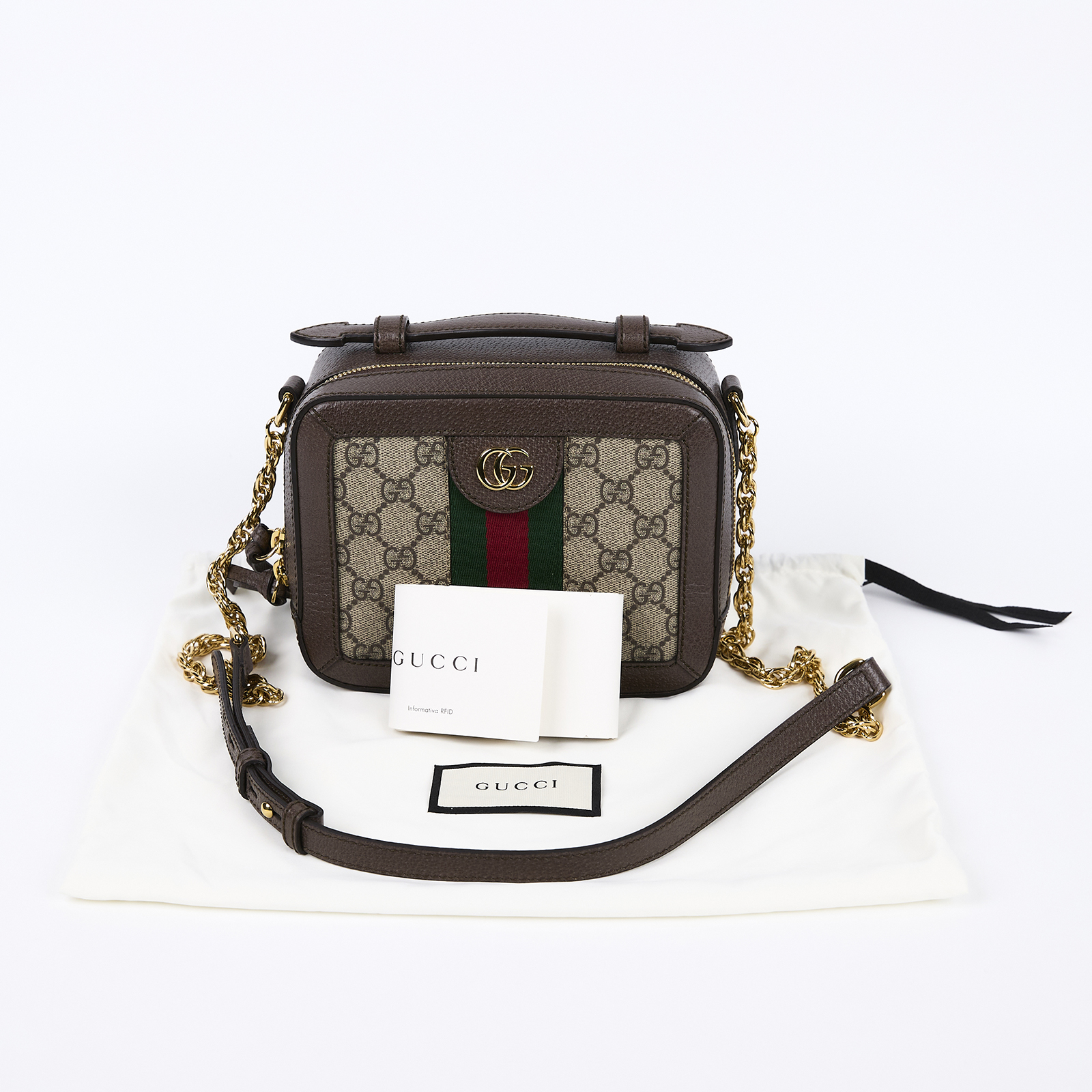 古馳 GUCCI Ophidia 2WAY 小型 手提包 斜背包 602576 K05NB 原花OPHIDIA化妝箱包 防塵袋