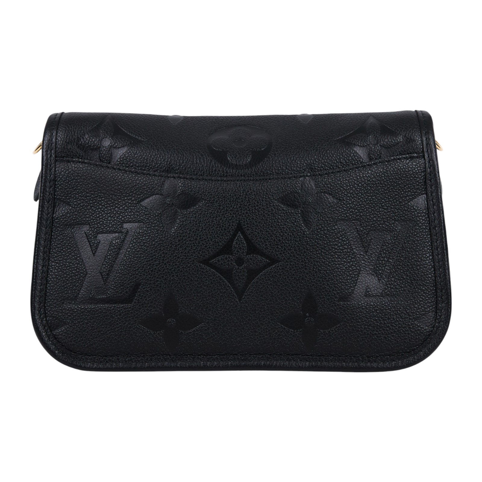 路易威登 LOUIS VUITTON Diane 腋下包法棍 單肩背包 黑色 M46386 晶片款 黑大原花壓紋DIANE 防塵袋