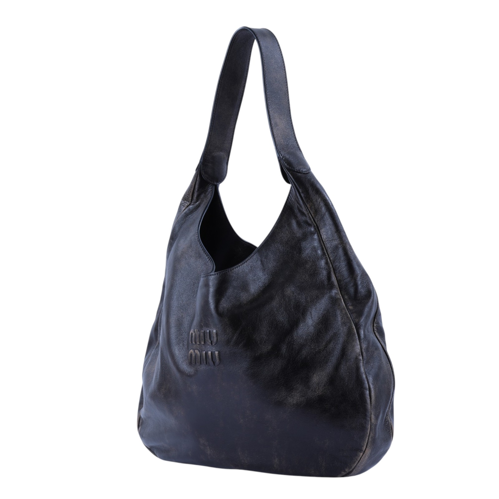 繆繆 MIU MIU Hobo 手提 肩背包 5BC155_2F6P 仿舊棕HOBO 防塵袋