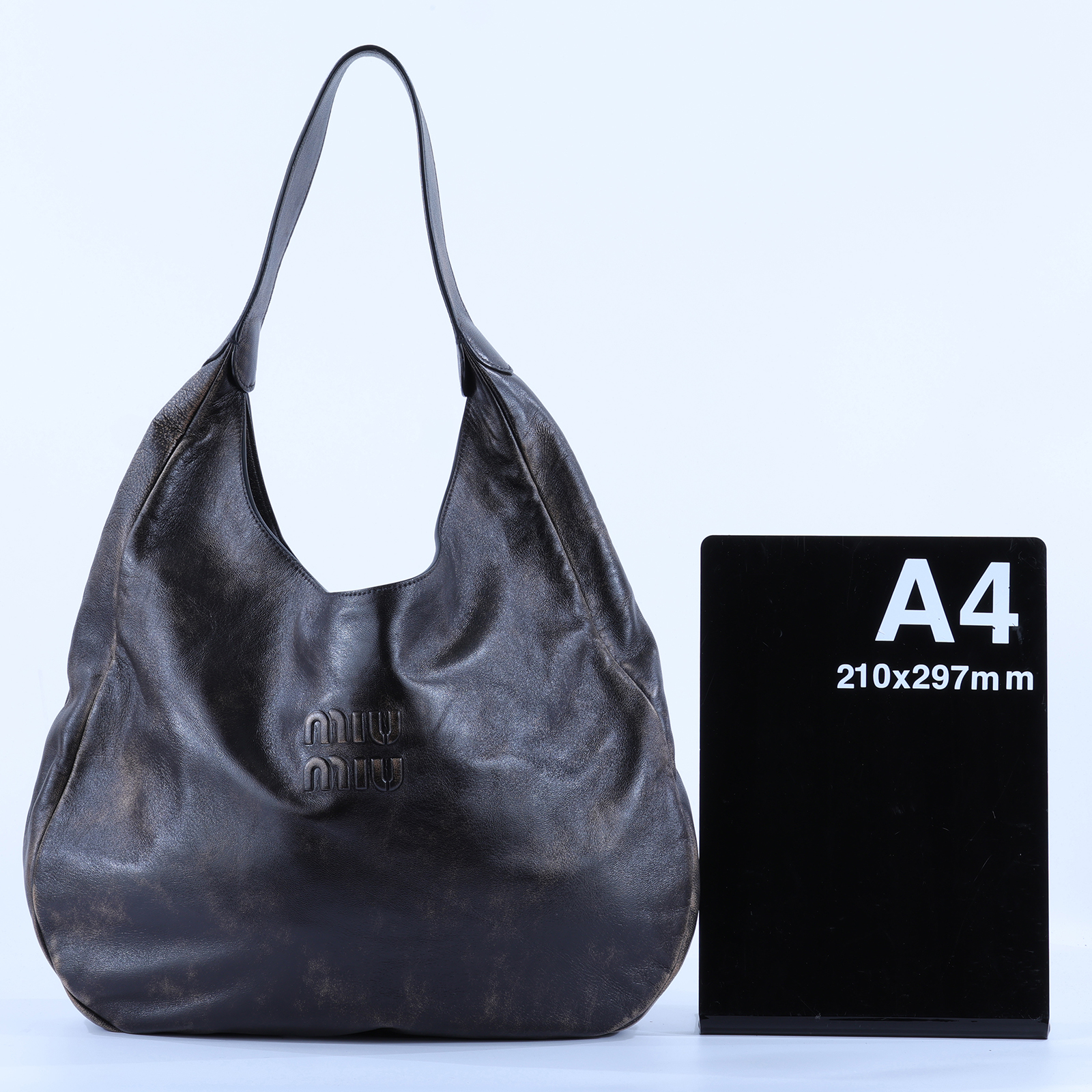 繆繆 MIU MIU Hobo 手提 肩背包 5BC155_2F6P 仿舊棕HOBO 防塵袋