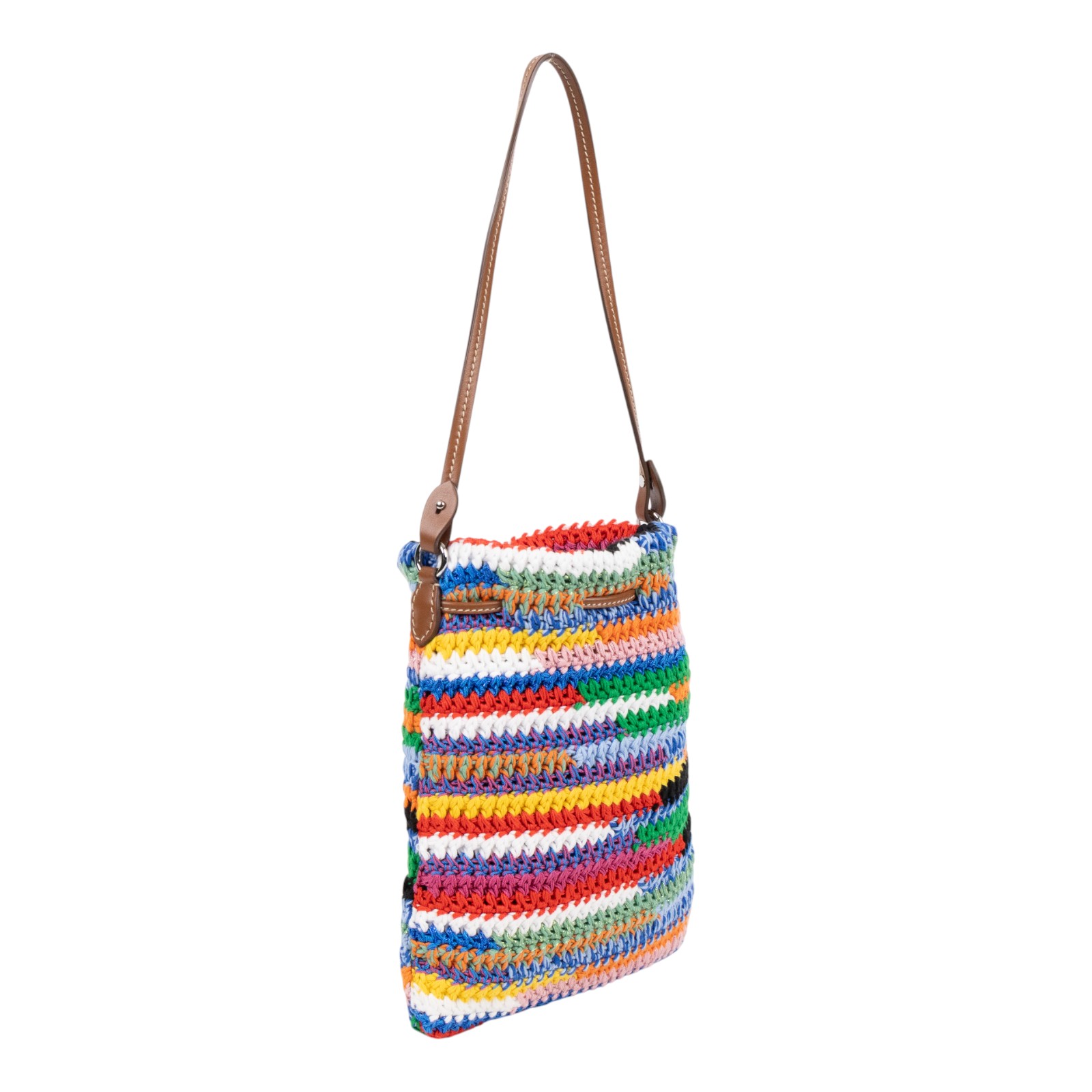 繆繆 MIU MIU Colorful Crochet 彩色鉤針 編織迷你包 5ND016_AF46 彩色毛呢斜背包 防塵袋