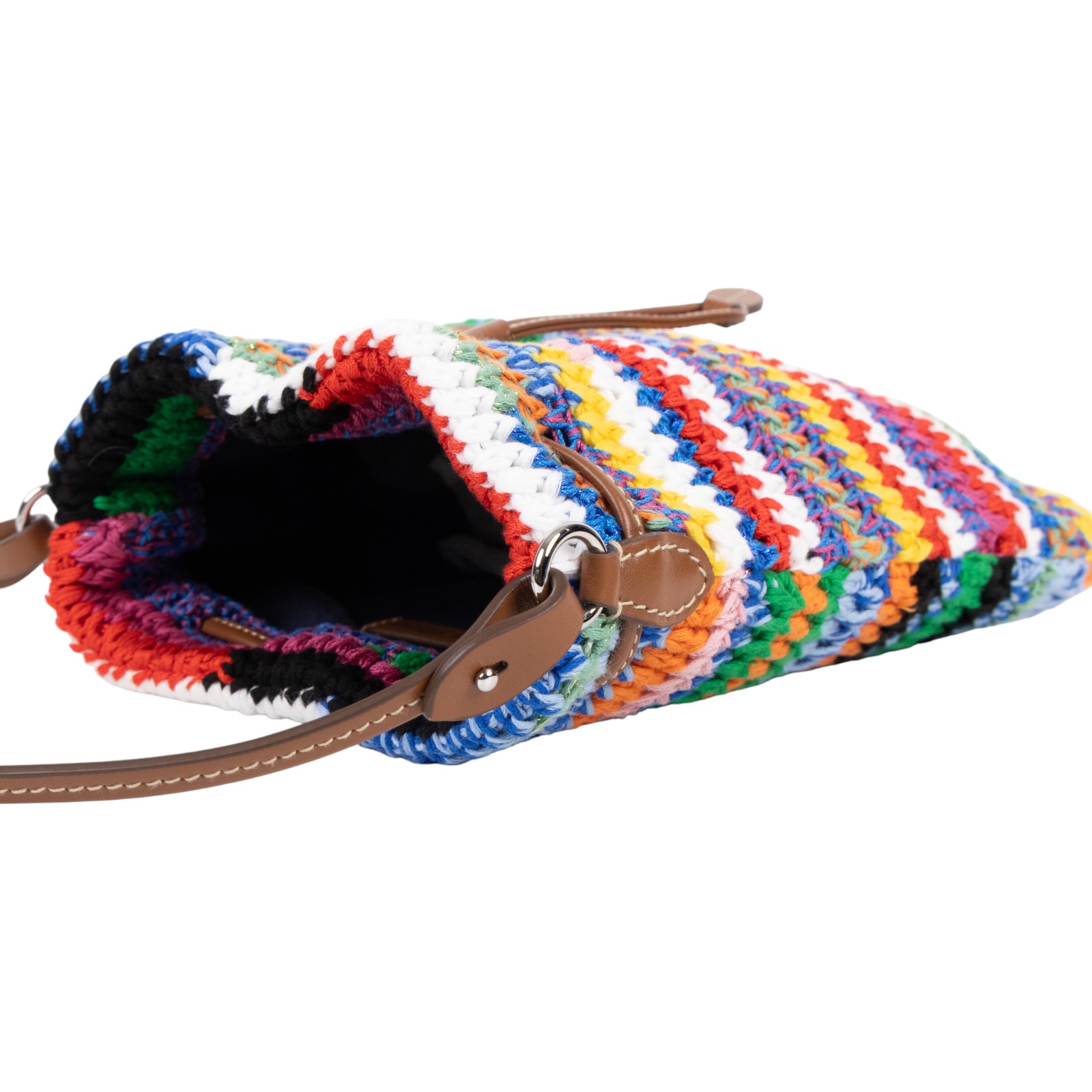 繆繆 MIU MIU Colorful Crochet 彩色鉤針 編織迷你包 5ND016_AF46 彩色毛呢斜背包 防塵袋