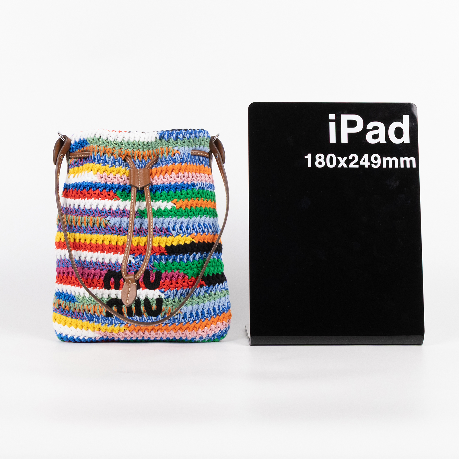 繆繆 MIU MIU Colorful Crochet 彩色鉤針 編織迷你包 5ND016_AF46 彩色毛呢斜背包 防塵袋