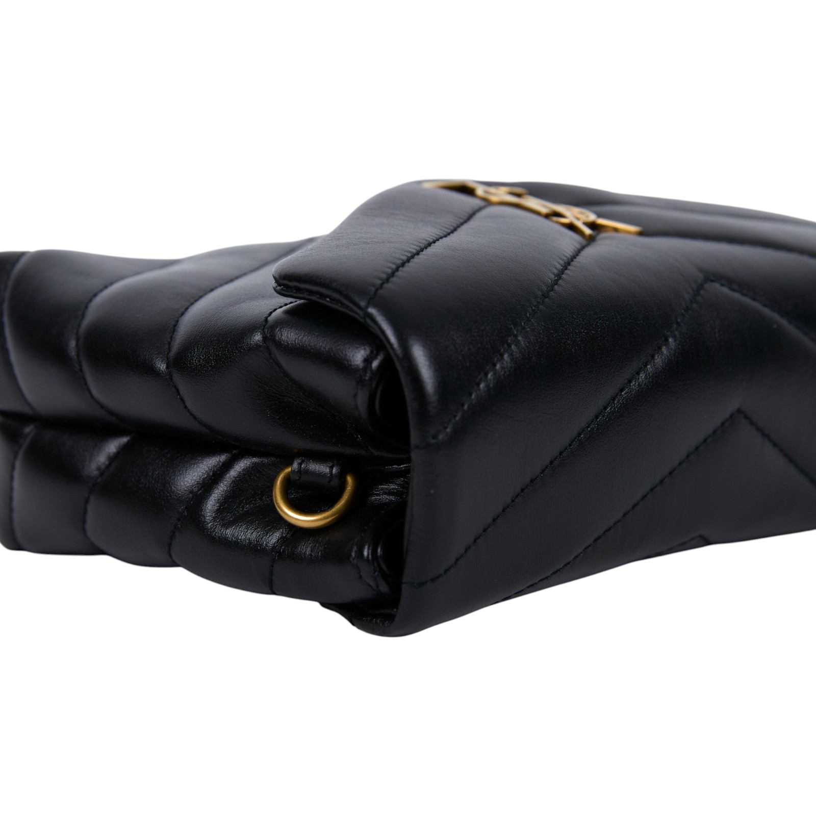 聖羅蘭 YSL SAINT LAURENT Loulou 絎縫 小牛皮 TOY 迷你 手袋  肩背 斜背包 金色五金 678401DV707  防塵袋