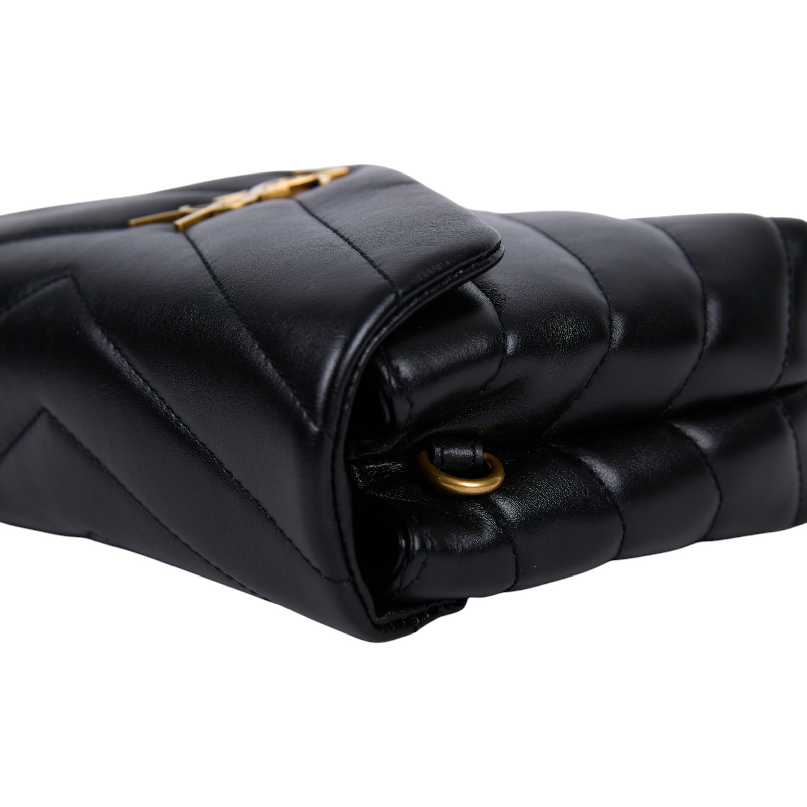 聖羅蘭 YSL SAINT LAURENT Loulou 絎縫 小牛皮 TOY 迷你 手袋  肩背 斜背包 金色五金 678401DV707  防塵袋