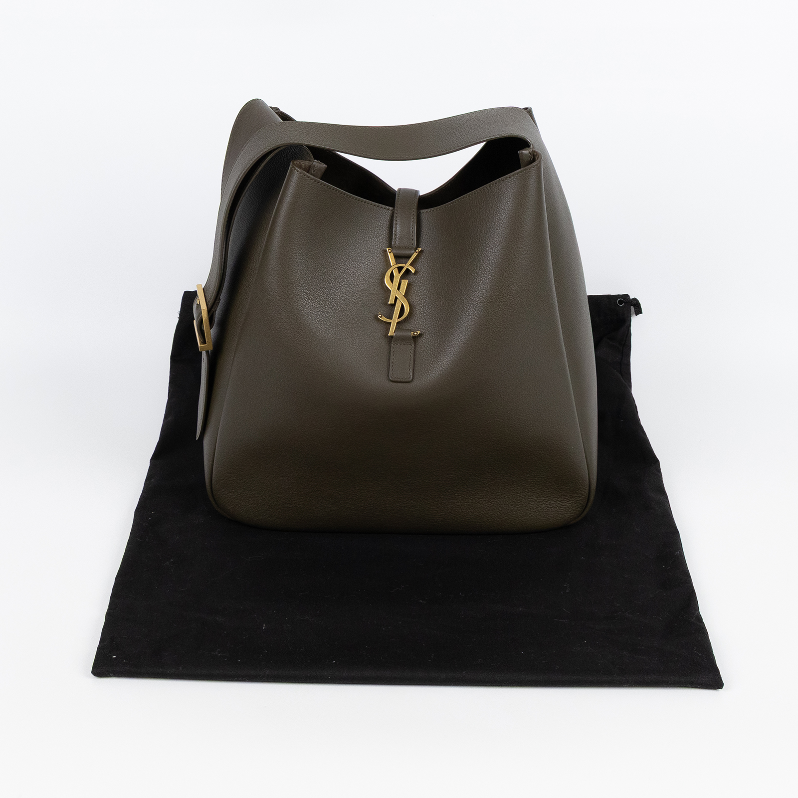 聖羅蘭 YSL SAINT LAURENT LE 5 À 7 滑面皮革 柔軟 大型 手袋 手提 肩背包 753837AAAUQ  防塵袋