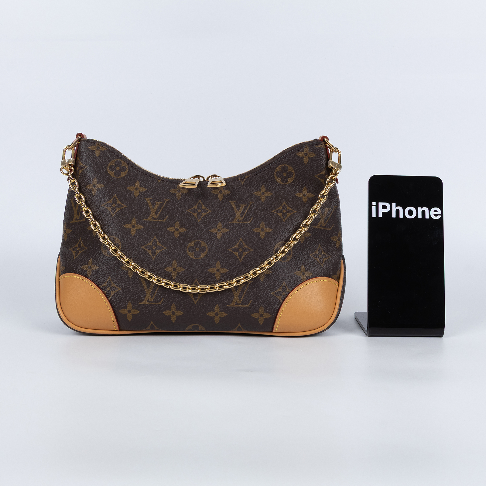 路易威登 LOUIS VUITTON Boulogne 牛角包 手提 斜肩背包 M45832 晶片款 原花Boulogne PM 原廠盒子/防塵袋