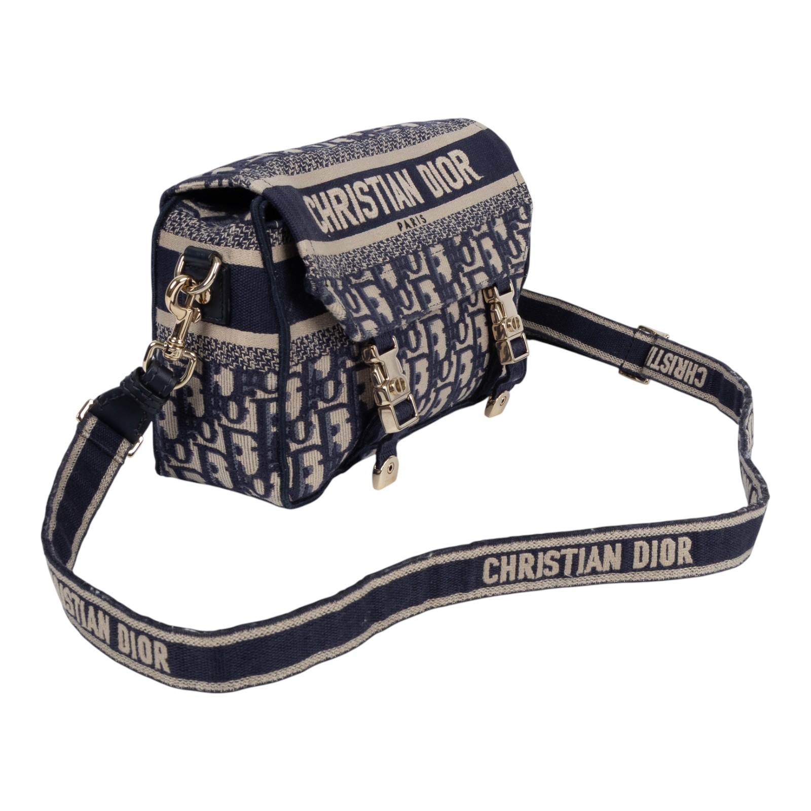 迪奧 CHRISTIAN DIOR Diorcamp 小型 手提 肩背包 M1241ORIW 藍老花CAMP斜背包 無附屬品