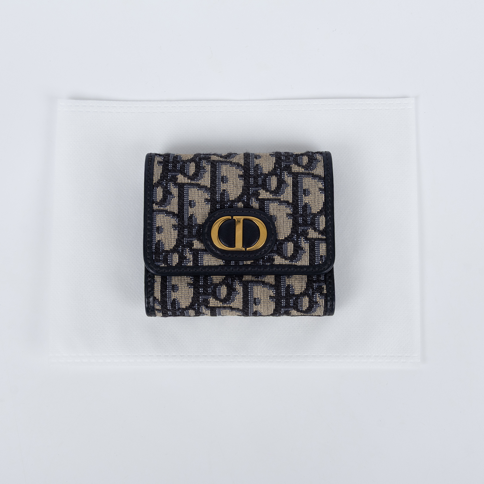 迪奧 CHRISTIAN DIOR Montaigne MM S2057UTZQ CD老花三折短夾 無附屬品