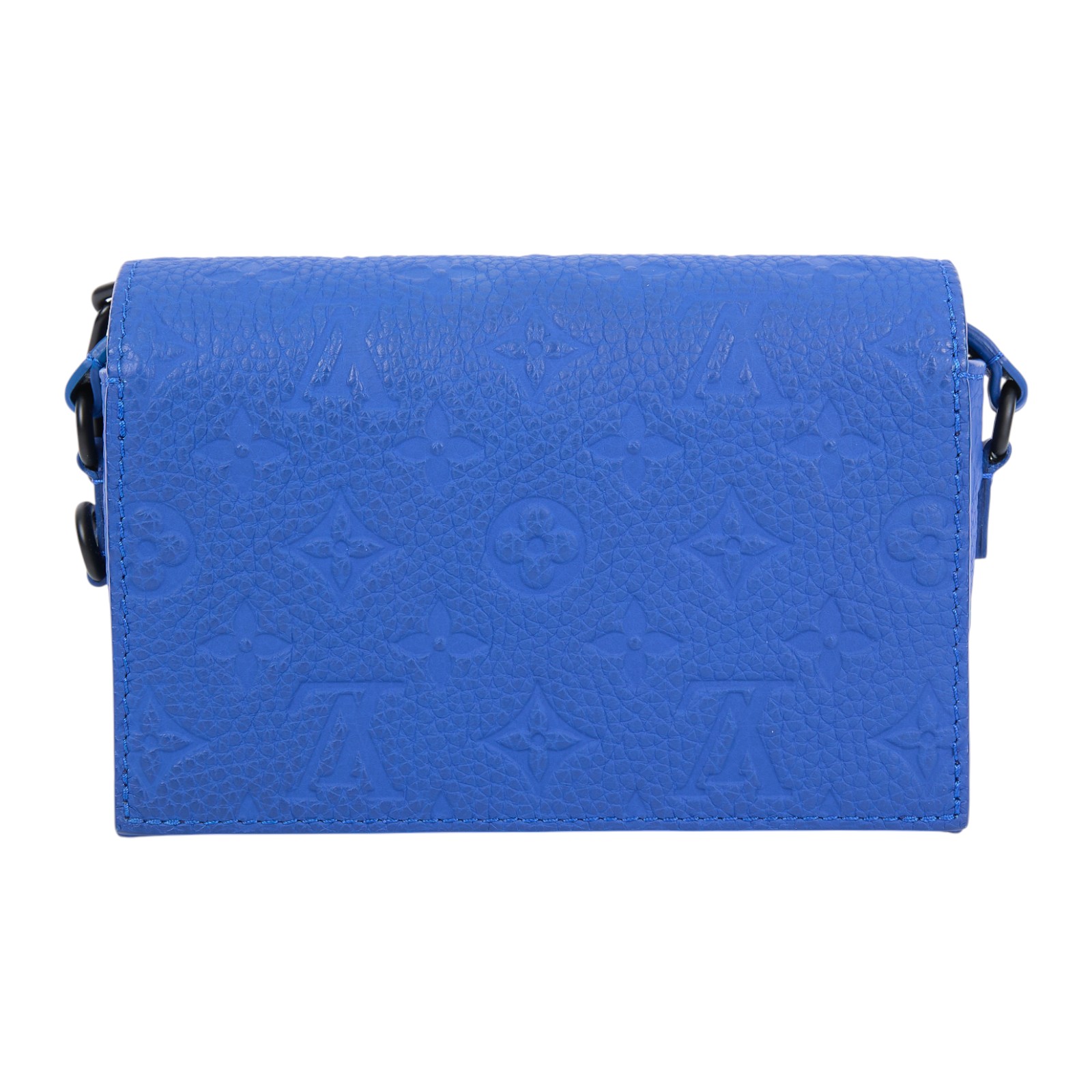 路易威登 LOUIS VUITTON Steamer 肩背包 錢包 郵差包 盒子包 M82571 晶片款 藍壓花STEAMER 無附屬品