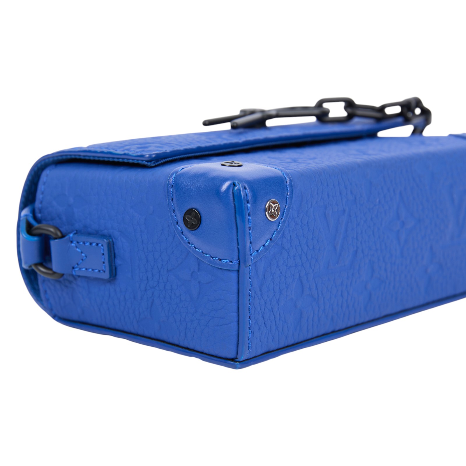 路易威登 LOUIS VUITTON Steamer 肩背包 錢包 郵差包 盒子包 M82571 晶片款 藍壓花STEAMER 無附屬品