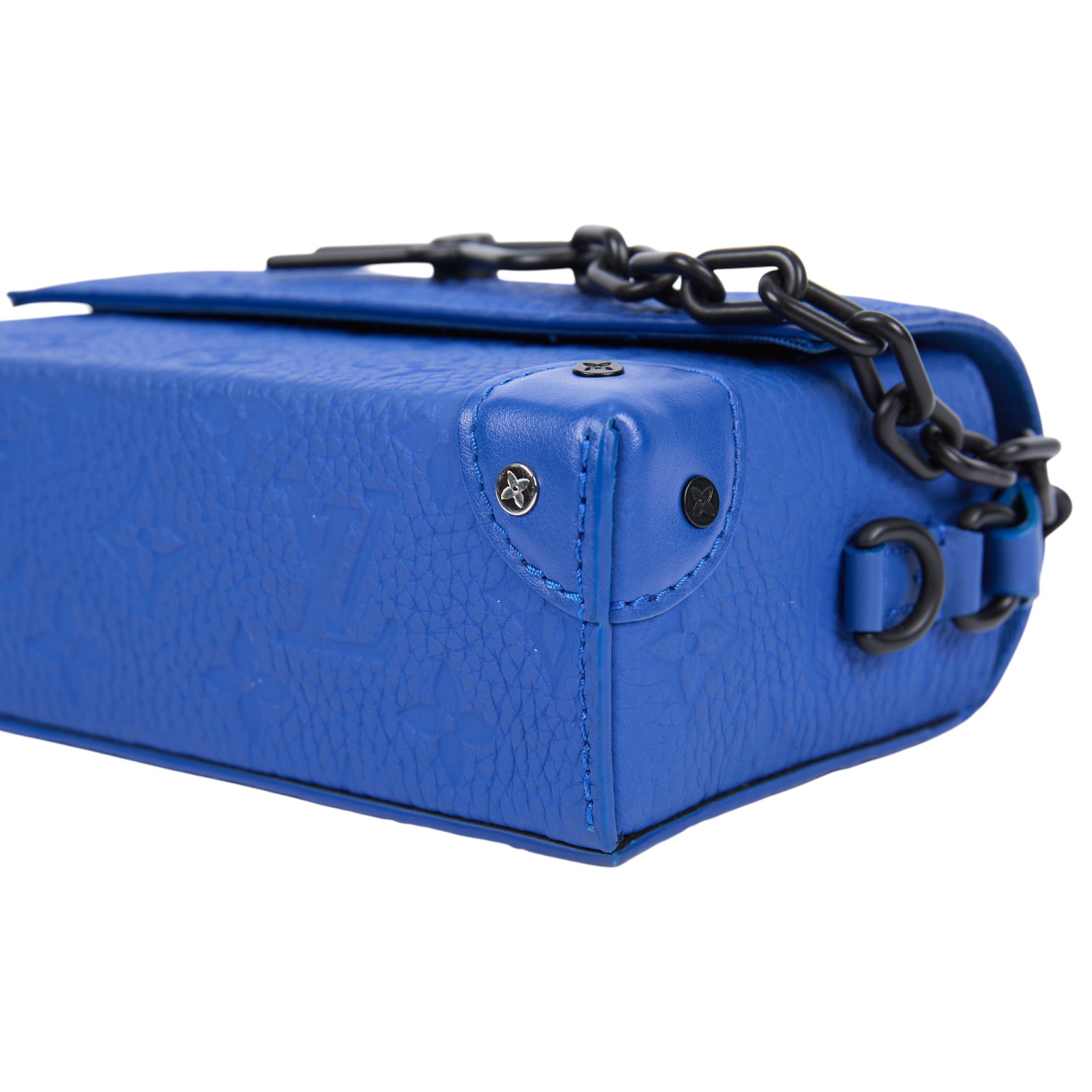 路易威登 LOUIS VUITTON Steamer 肩背包 錢包 郵差包 盒子包 M82571 晶片款 藍壓花STEAMER 無附屬品