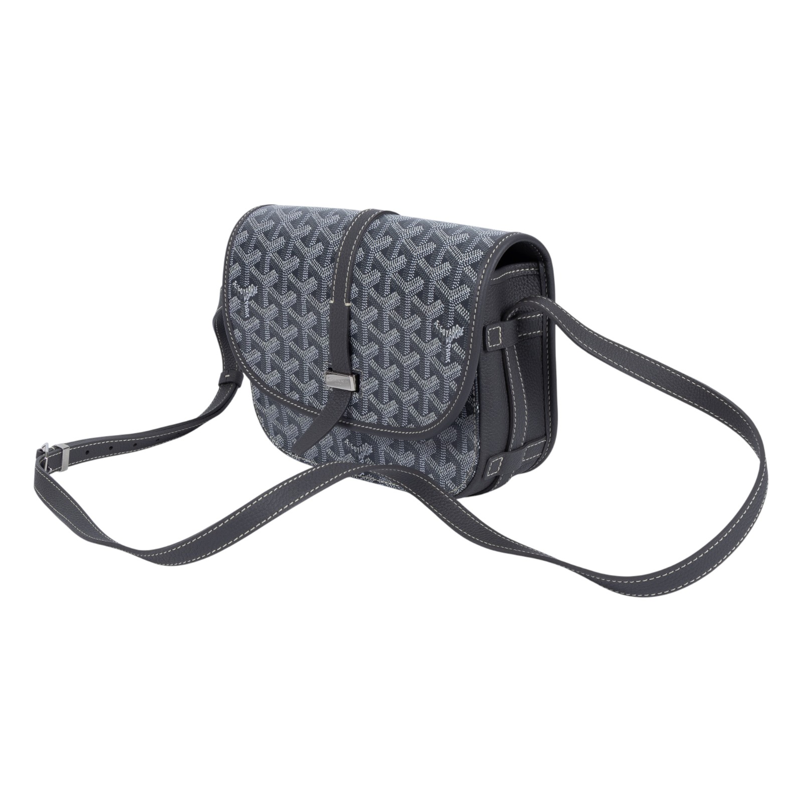 高雅德 GOYARD Belvédère PM 小型 馬鞍包 BELVE3PMLTY 灰色郵差Belvedere PM 防塵袋