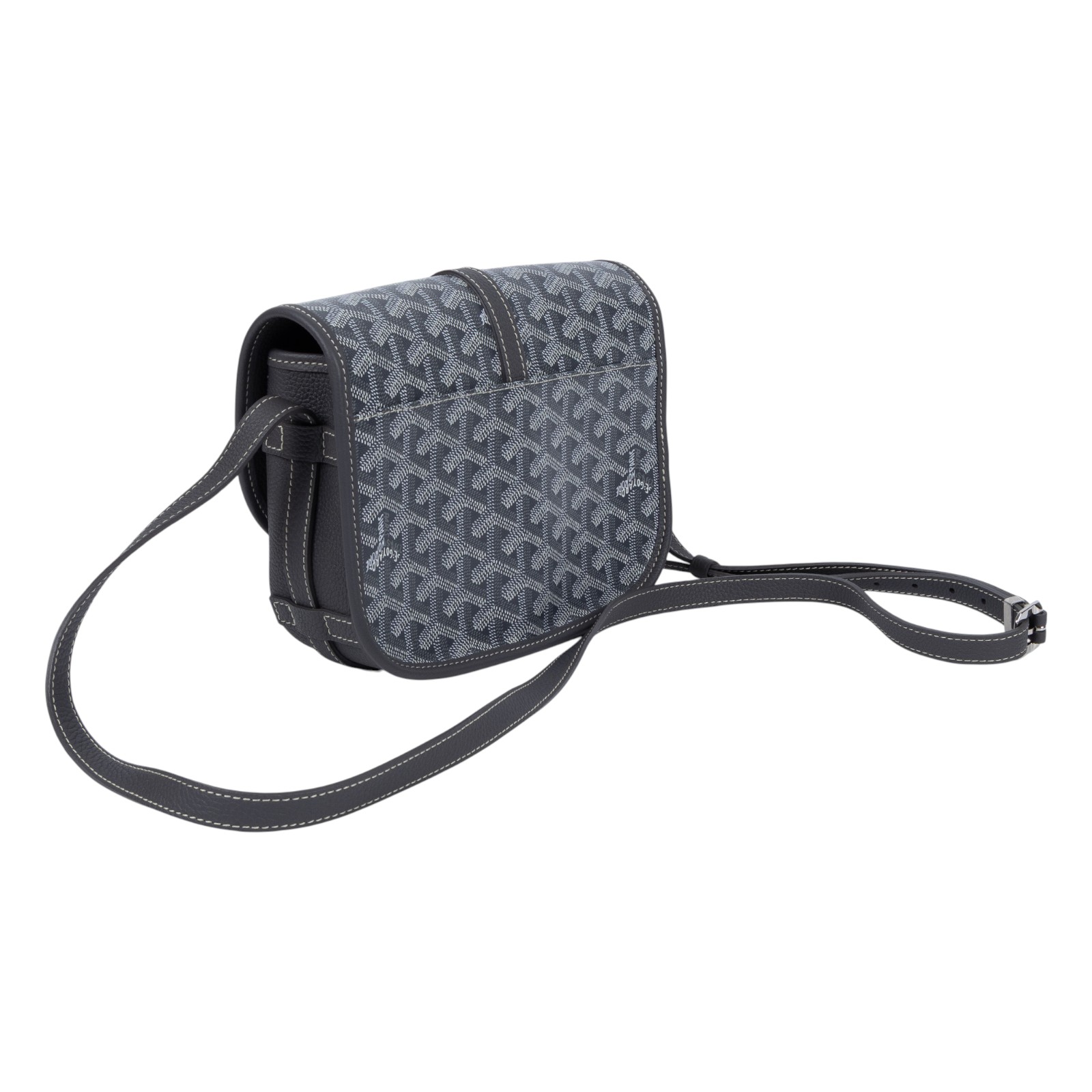 高雅德 GOYARD Belvédère PM 小型 馬鞍包 BELVE3PMLTY 灰色郵差Belvedere PM 防塵袋