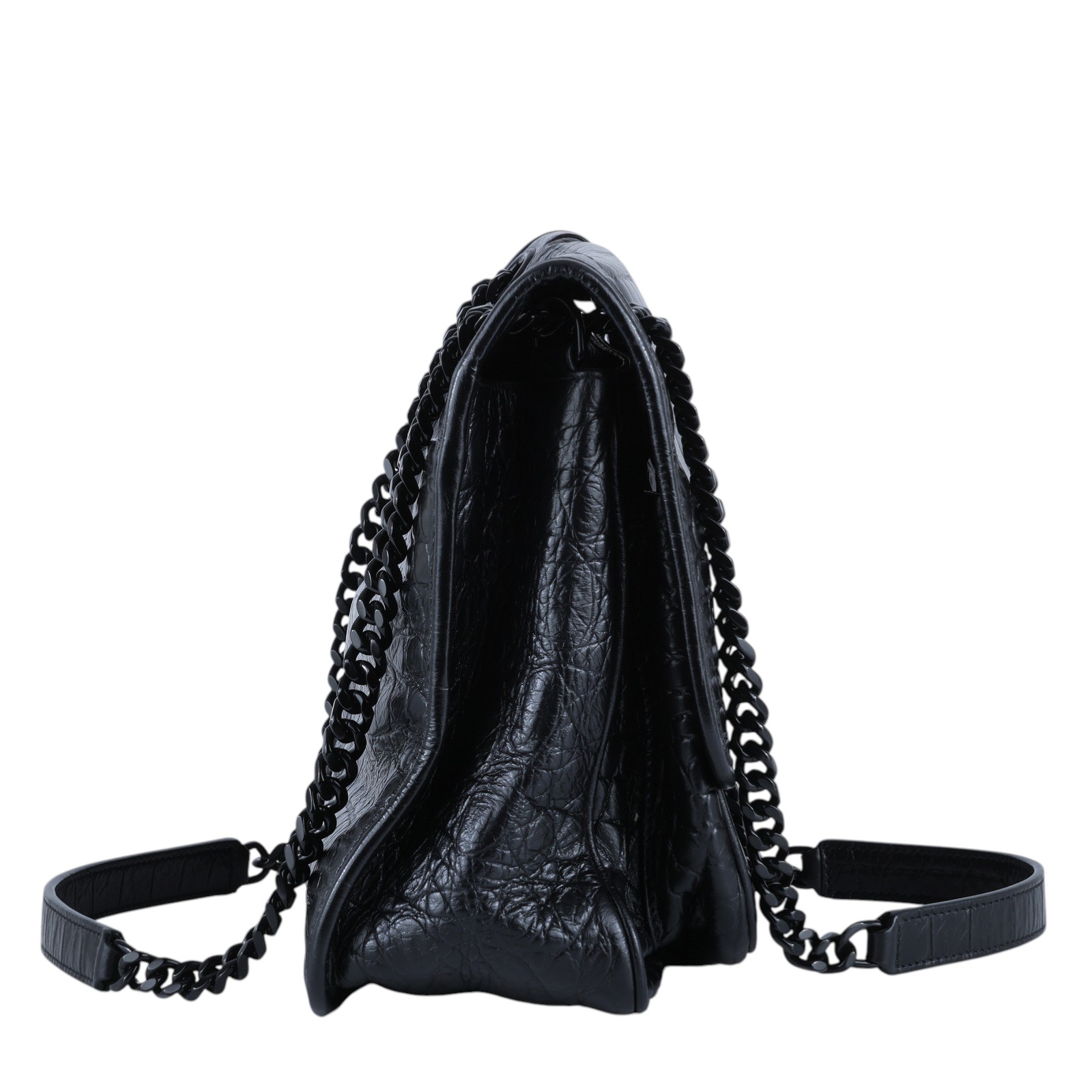 聖羅蘭 YSL SAINT LAURENT Niki 壓紋皮革 中型手袋 肩背包 斜背包 633150 黑鱷魚皮壓紋NIKI中號 防塵袋