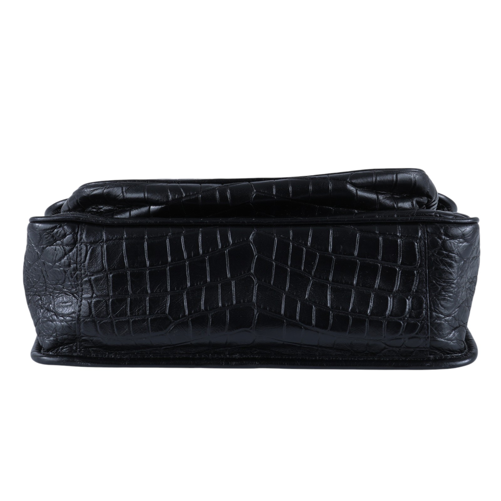 聖羅蘭 YSL SAINT LAURENT Niki 壓紋皮革 中型手袋 肩背包 斜背包 633150 黑鱷魚皮壓紋NIKI中號 防塵袋