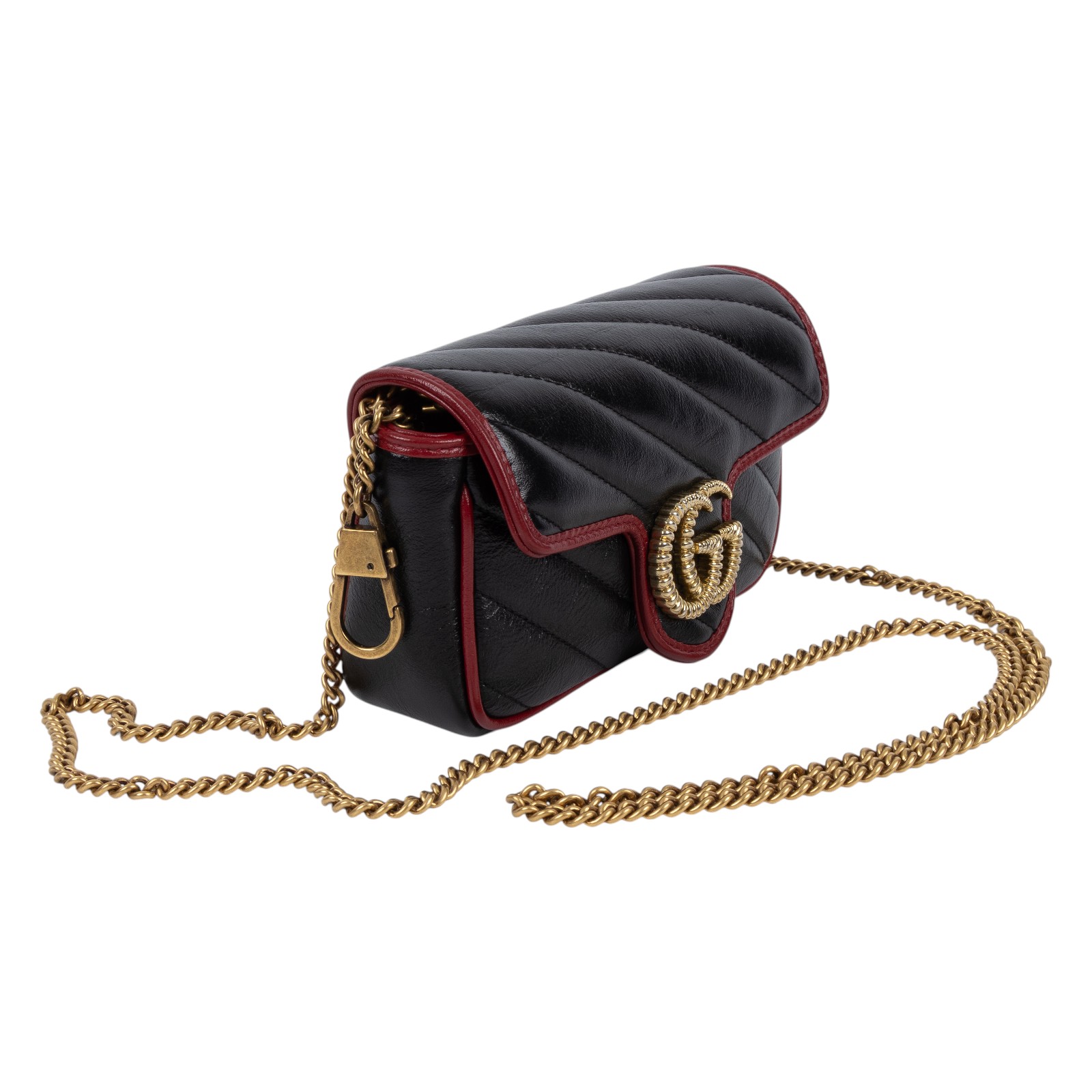 古馳 GUCCI GG Marmont 絎縫 斜背包 肩背包 手拿包 574969 0OLFX 黑MARMONT MINI 原廠盒子/防塵袋