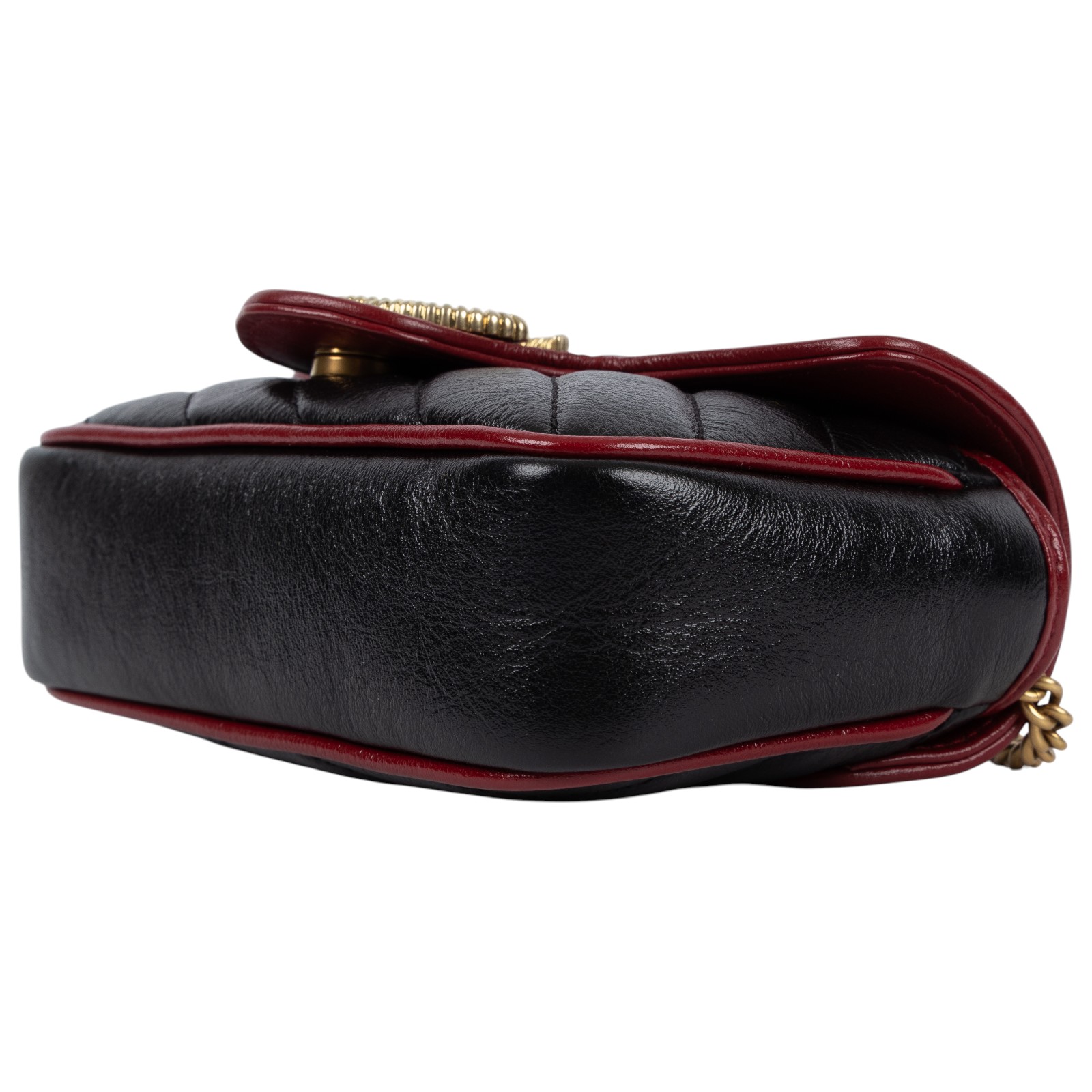 古馳 GUCCI GG Marmont 絎縫 斜背包 肩背包 手拿包 574969 0OLFX 黑MARMONT MINI 原廠盒子/防塵袋