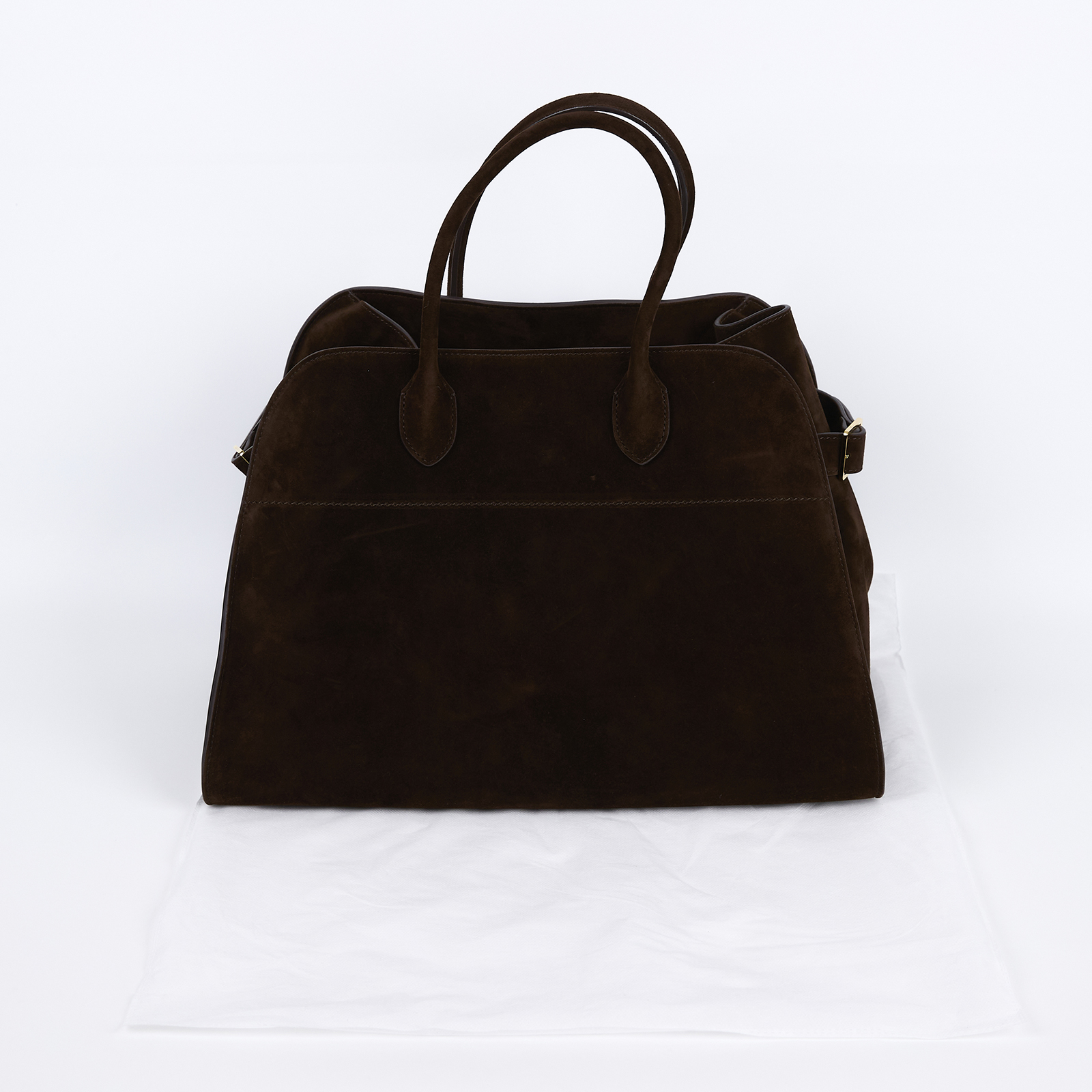 安靜奢華主義 THE ROW Soft Margaux 15 絨面革 手提袋 手提包 W1255L25MOSHG  無附屬品