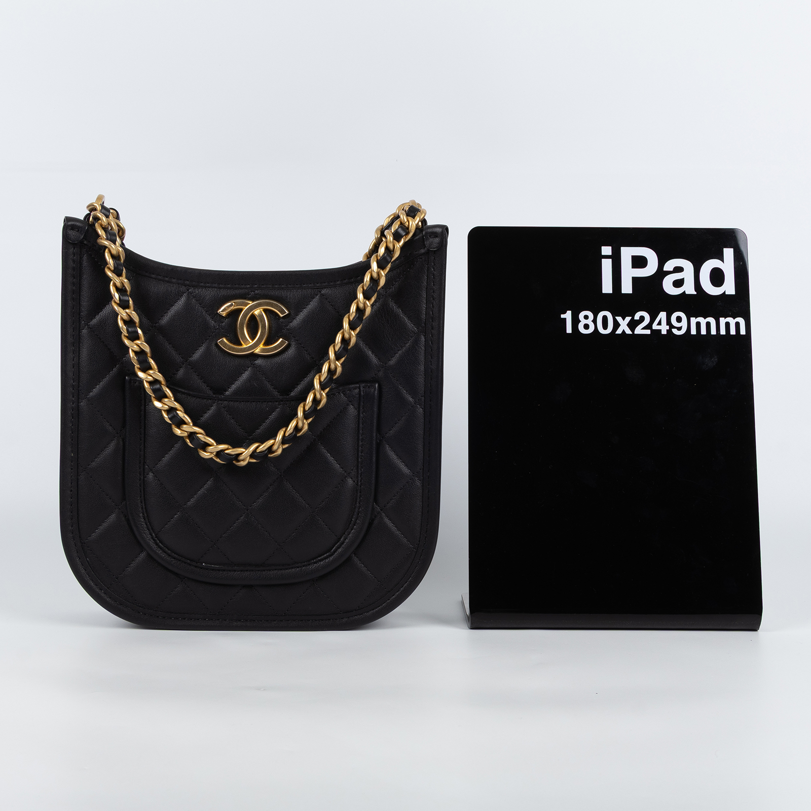 香奈兒 CHANEL Hobo 流浪包 AS5432 晶片款 24S黑色HOBO兩用包 防塵袋/原廠盒子