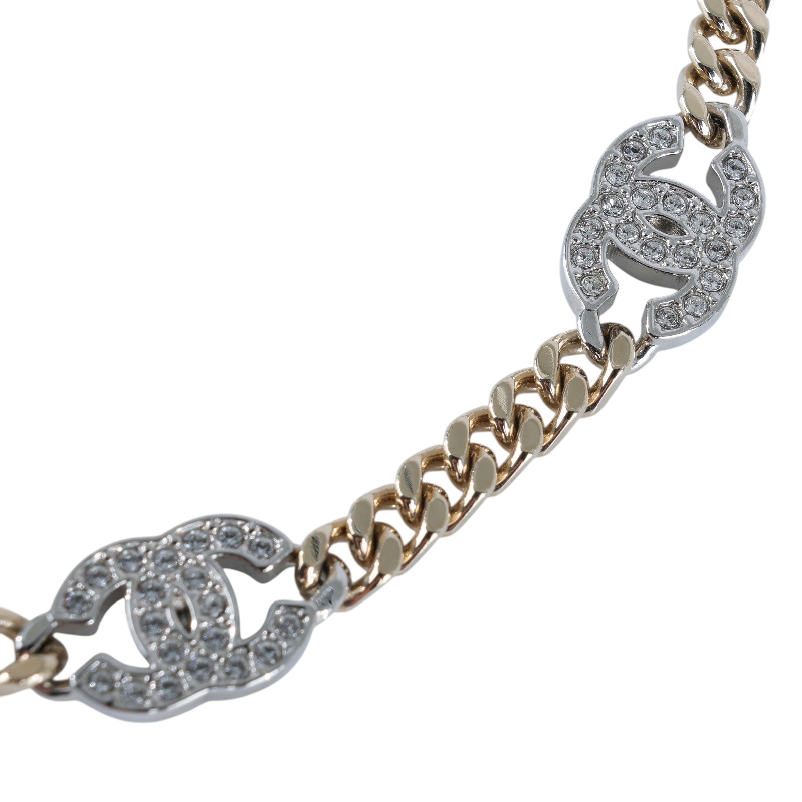 香奈兒 CHANEL CC LOGO 項鍊 頸鍊 鎖骨鍊 AB6444B21 A 水鑽5P LOGO頸鍊 無附屬品