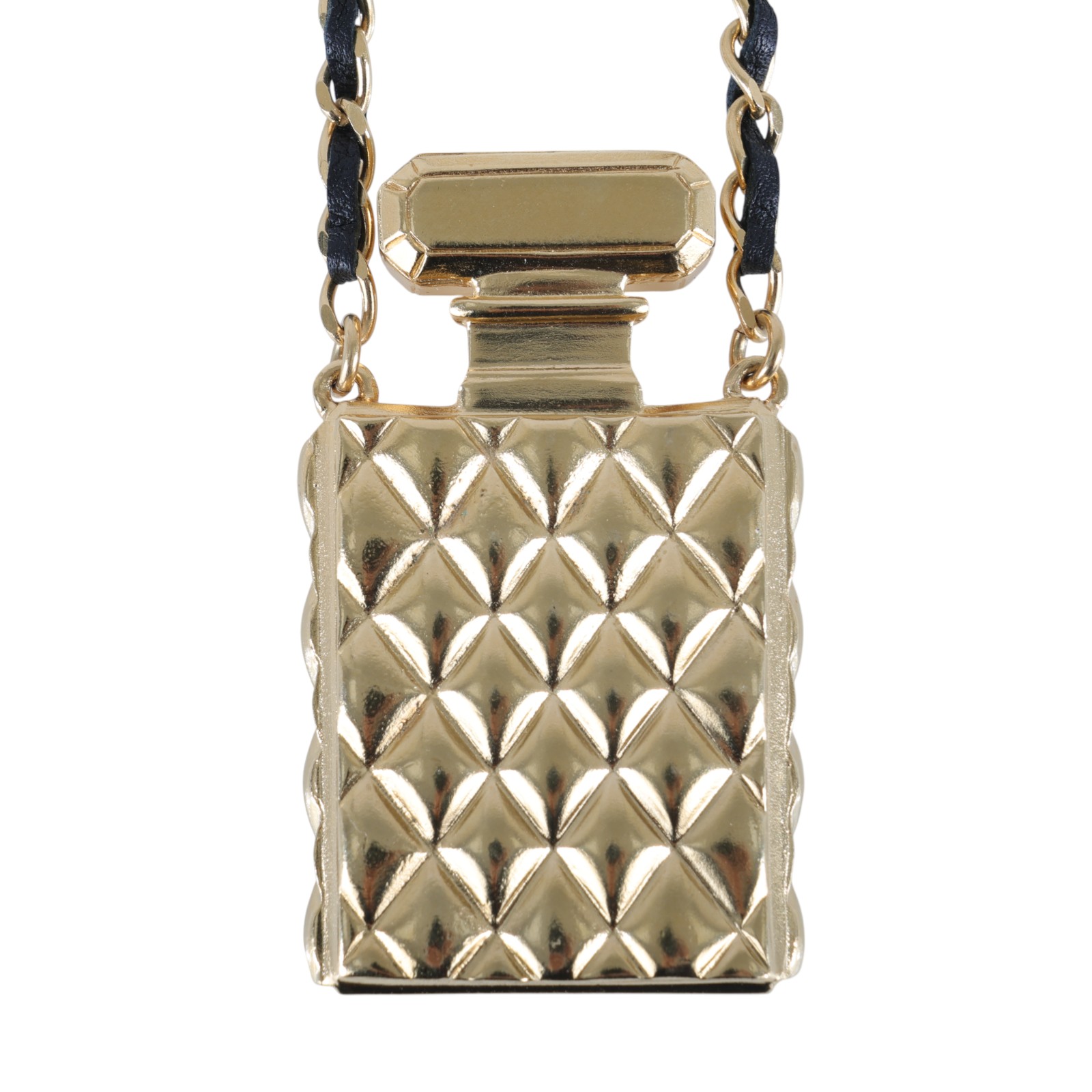 香奈兒 CHANEL CC LOGO 項鍊 F21 V 金色水鑽香水長項鍊 無附屬品