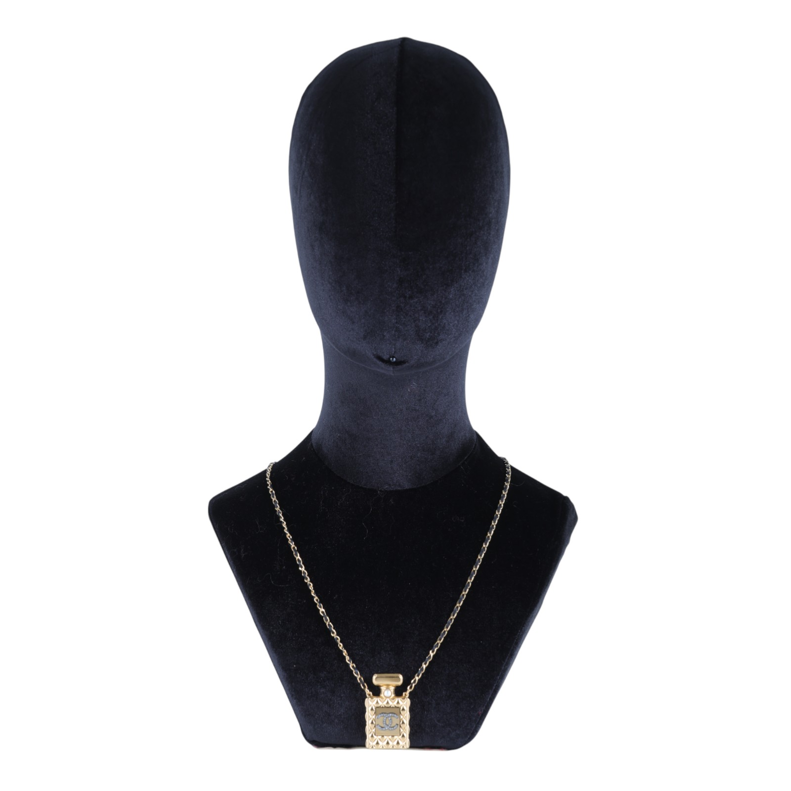 香奈兒 CHANEL CC LOGO 項鍊 F21 V 金色水鑽香水長項鍊 無附屬品